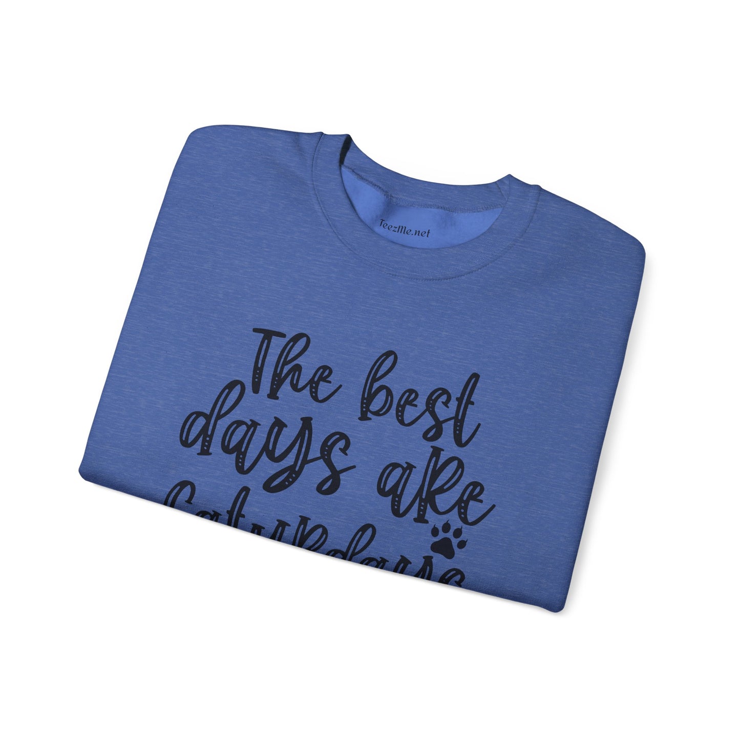The best days are Caturdays Unisex Heavy Blend™ Crewneck Sweatshirt Graphic