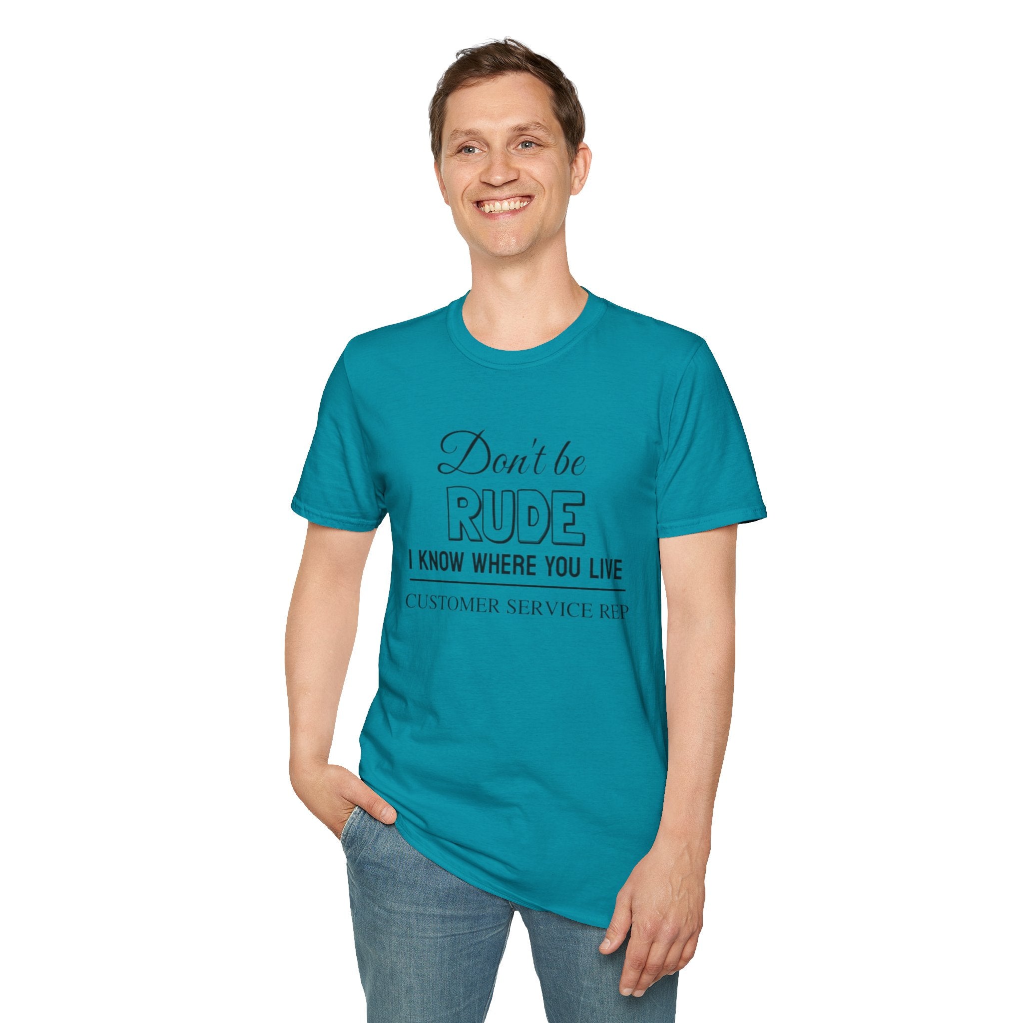Don't be Rude  - Unisex Softstyle T-Shirt 100% Cotton Graphic