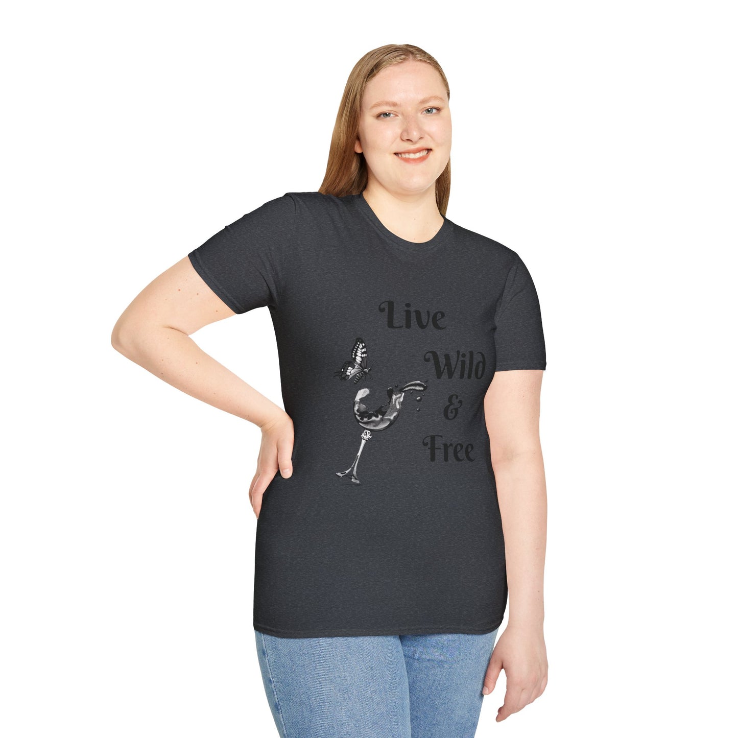 Live Wild & Free -  Unisex Softstyle T-Shirt 100% Cotton Graphic