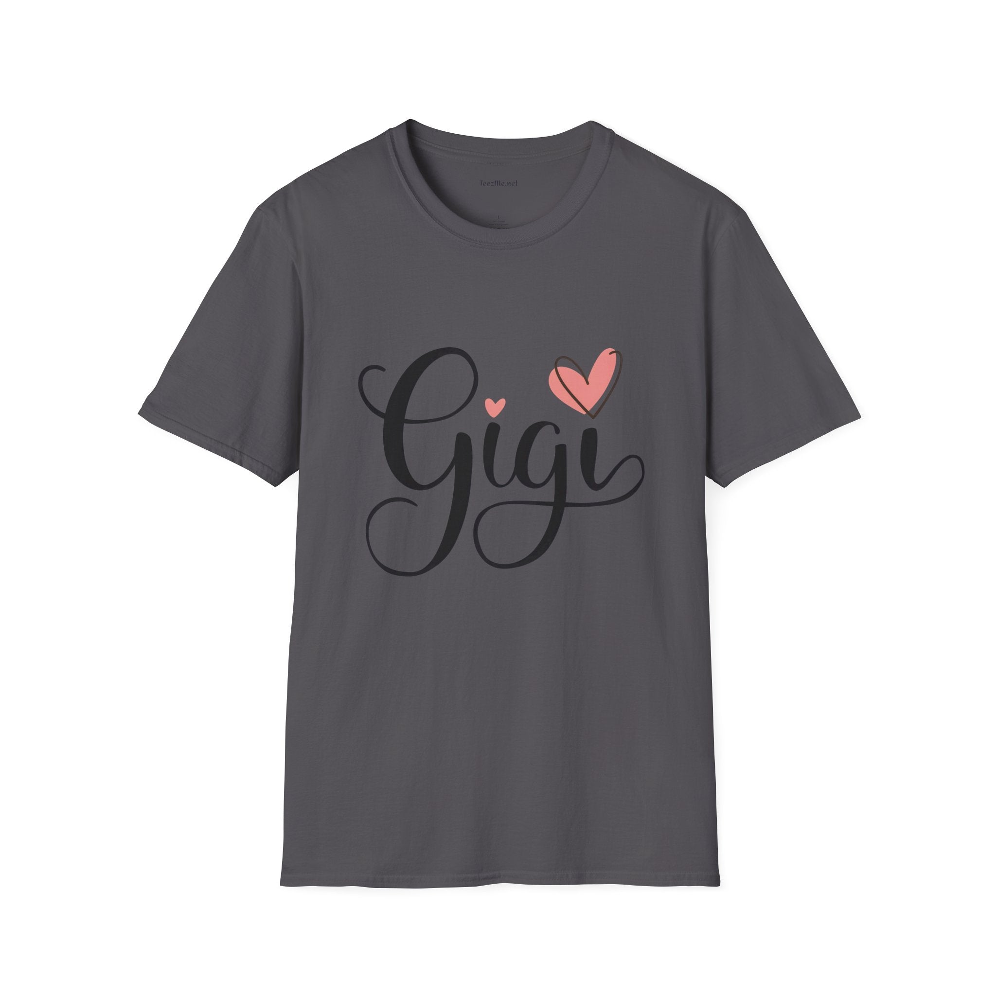 Gigi (pink heart) Unisex Soft Style T-Shirt 100% Cotton Graphic
