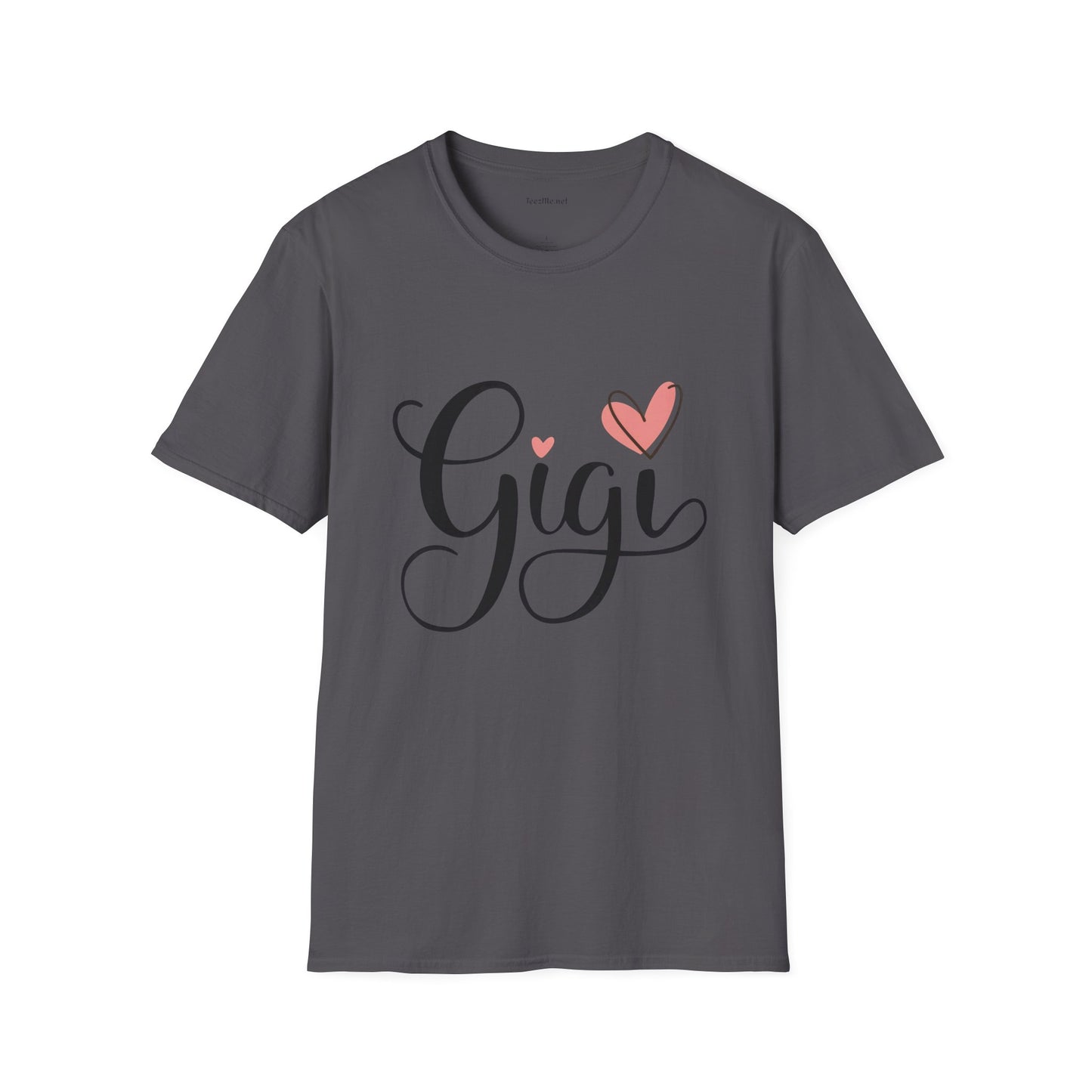 Gigi (pink heart) Unisex Soft Style T-Shirt 100% Cotton Graphic