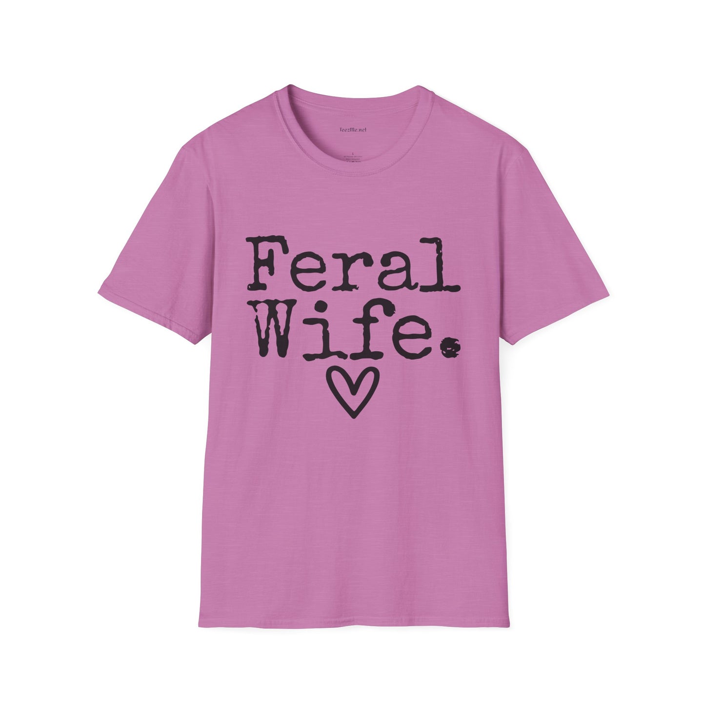 Feral Wife (black) Unisex Softstyle T-Shirt 100% Cotton Graphic