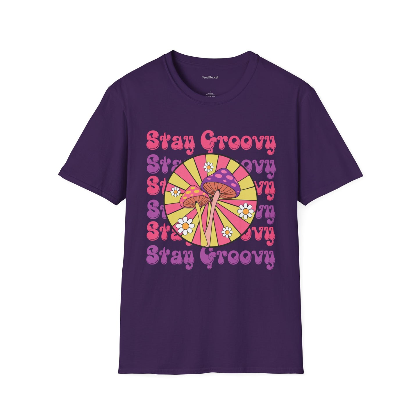 Stay Groovy Unisex Softstyle T-Shirt 100% Cotton Graphic