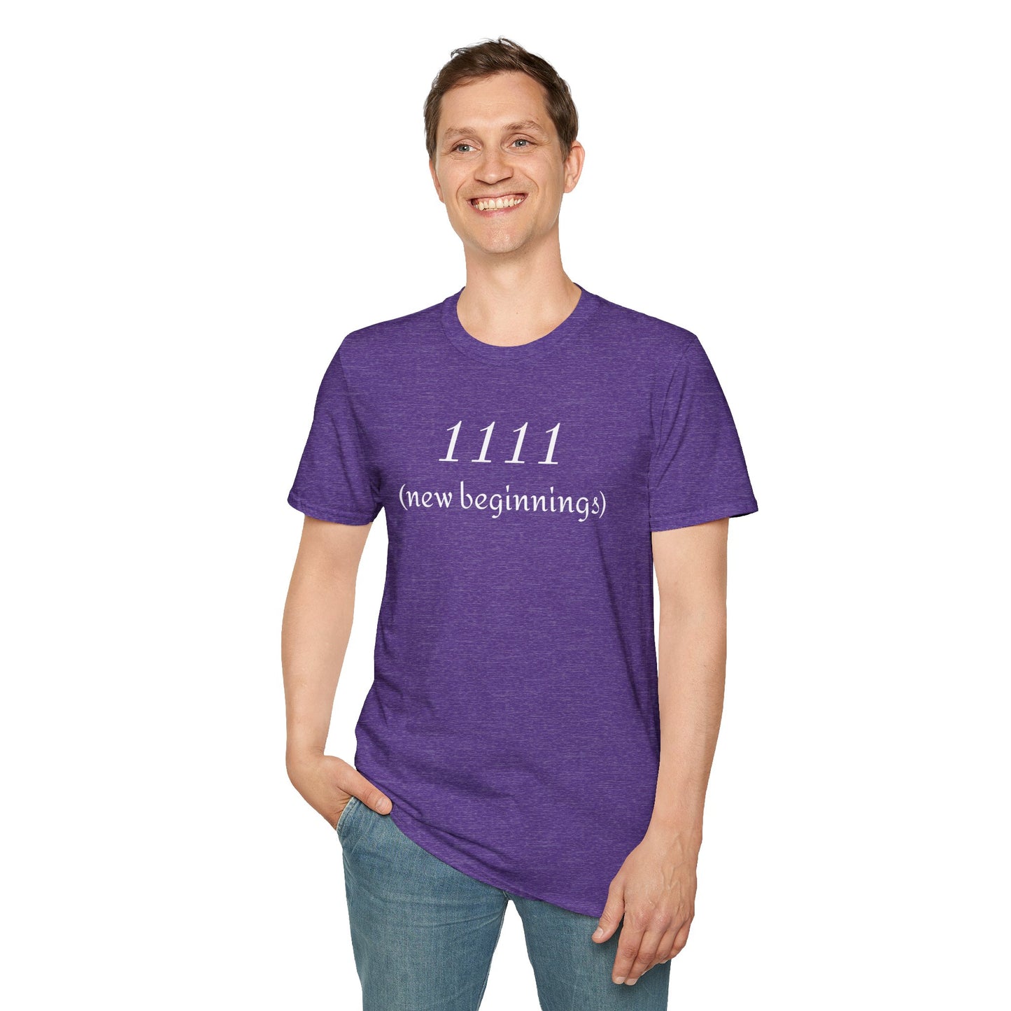 1111 (new beginnings) - Unisex Softstyle T-Shirt 100% Cotton Graphic #angel numbers