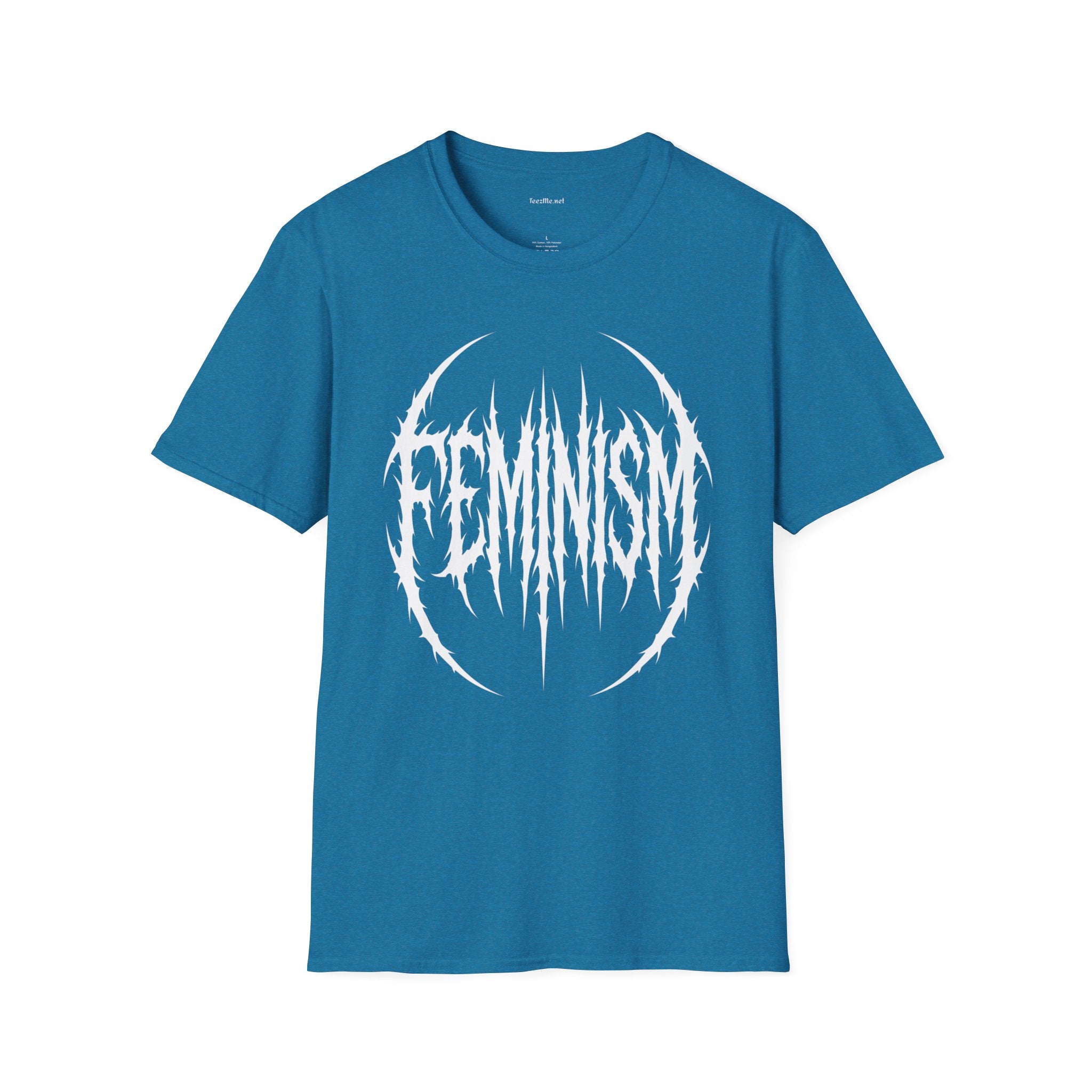 Feminism Black Metal Logo T-Shirt — Gothic Feminist Statement Tee