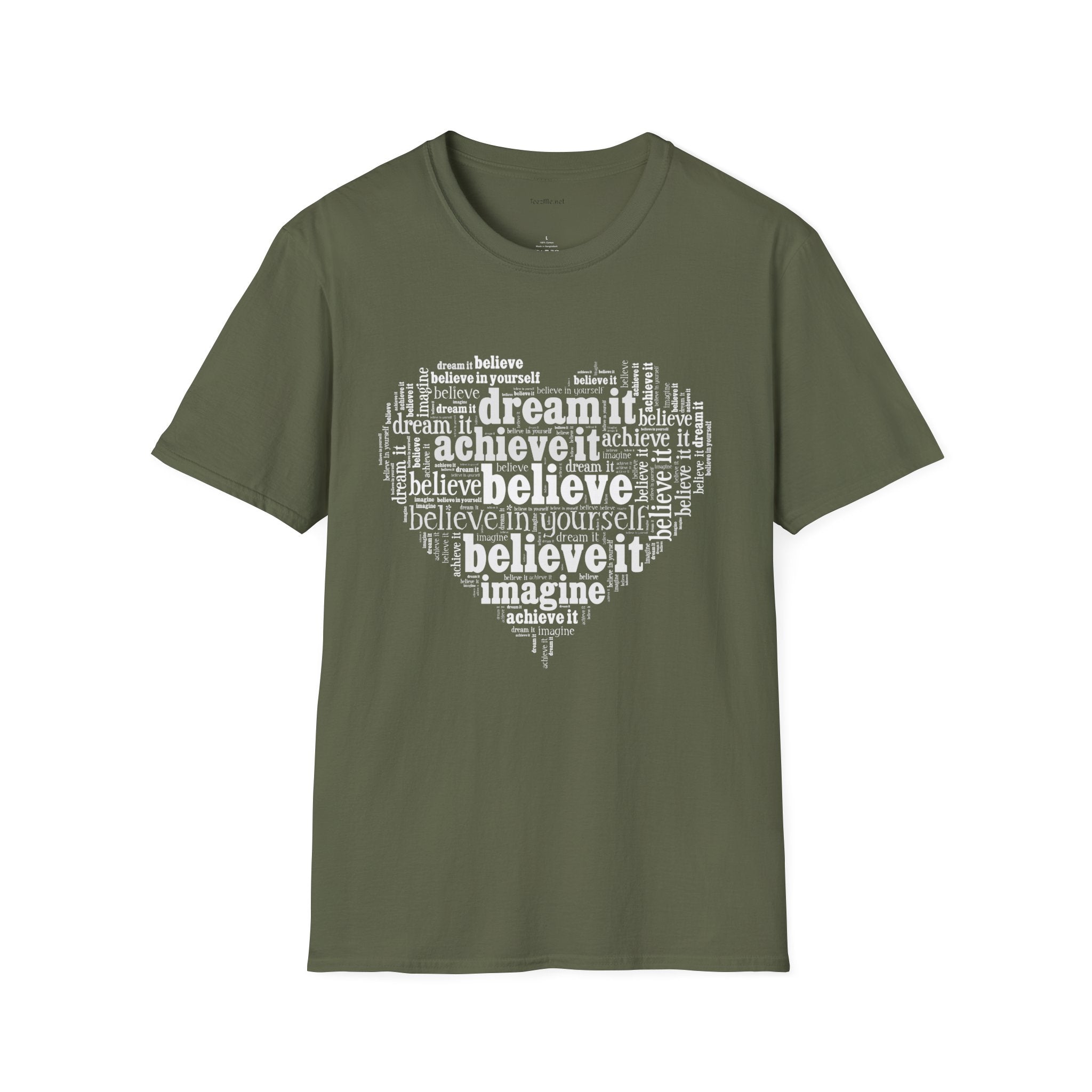 Dream Believe Achieve It - Unisex Softstyle T-Shirt 100% Cotton Graphic