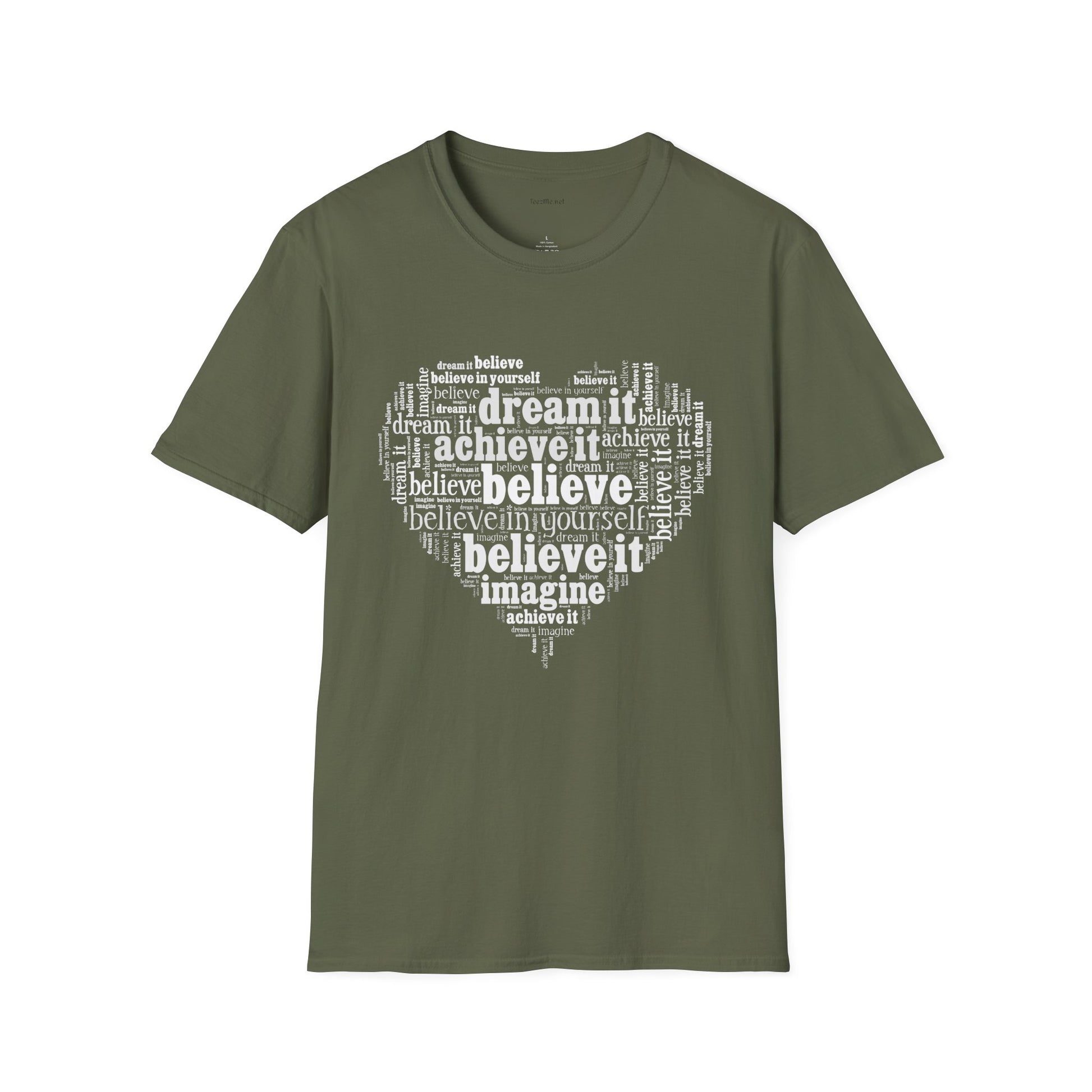 Dream Believe Achieve It - Unisex Softstyle T-Shirt 100% Cotton Graphic