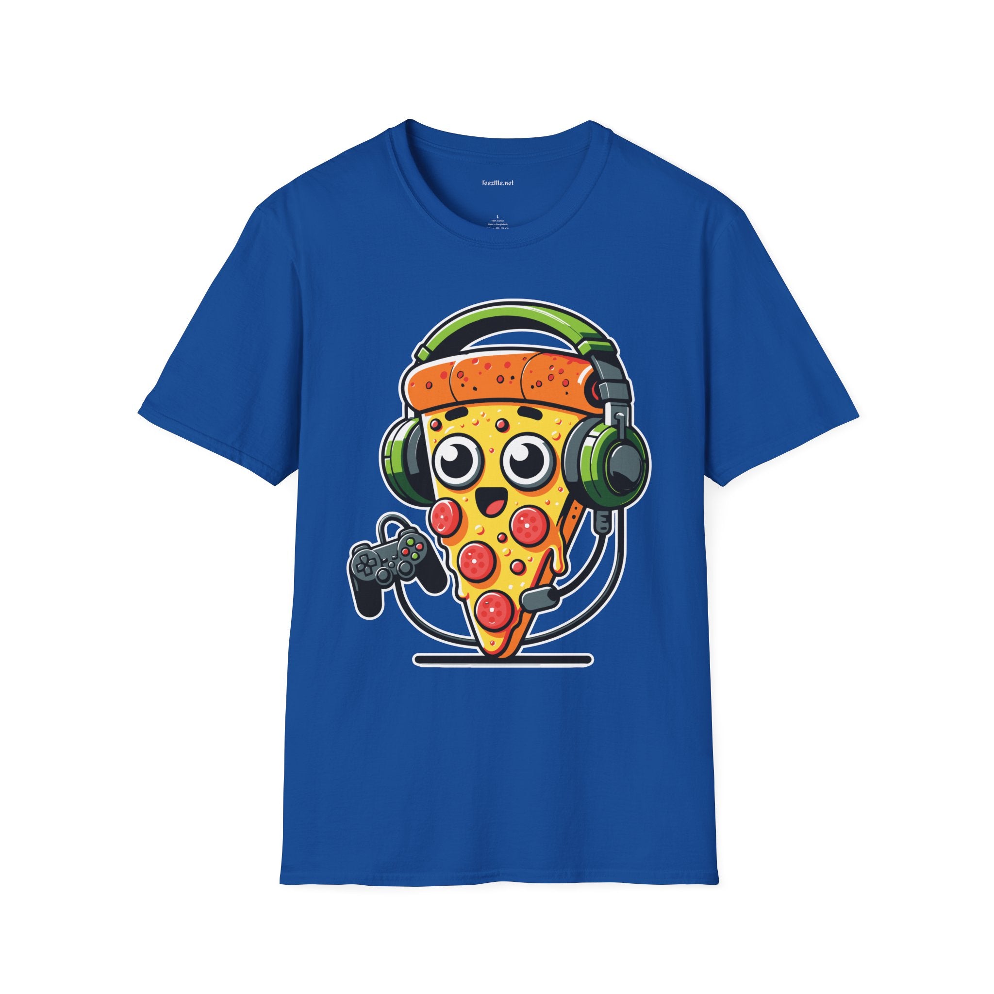 Pizza Gamer Unisex Softstyle T-Shirt 100% Cotton Graphic