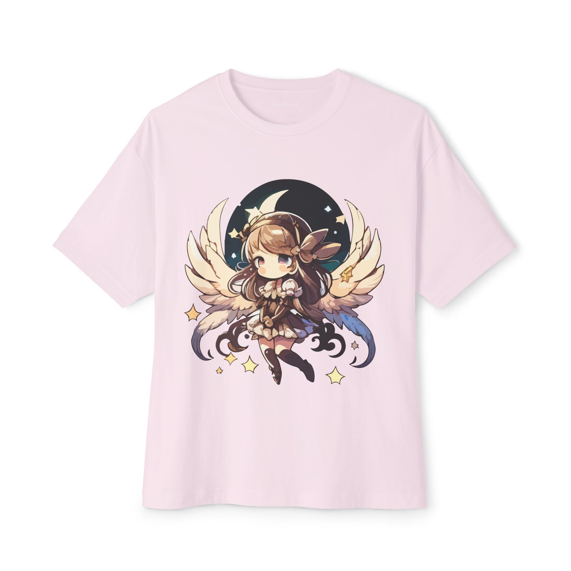 Fairy Sitting on Moon Unisex Oversized Boxy Tee