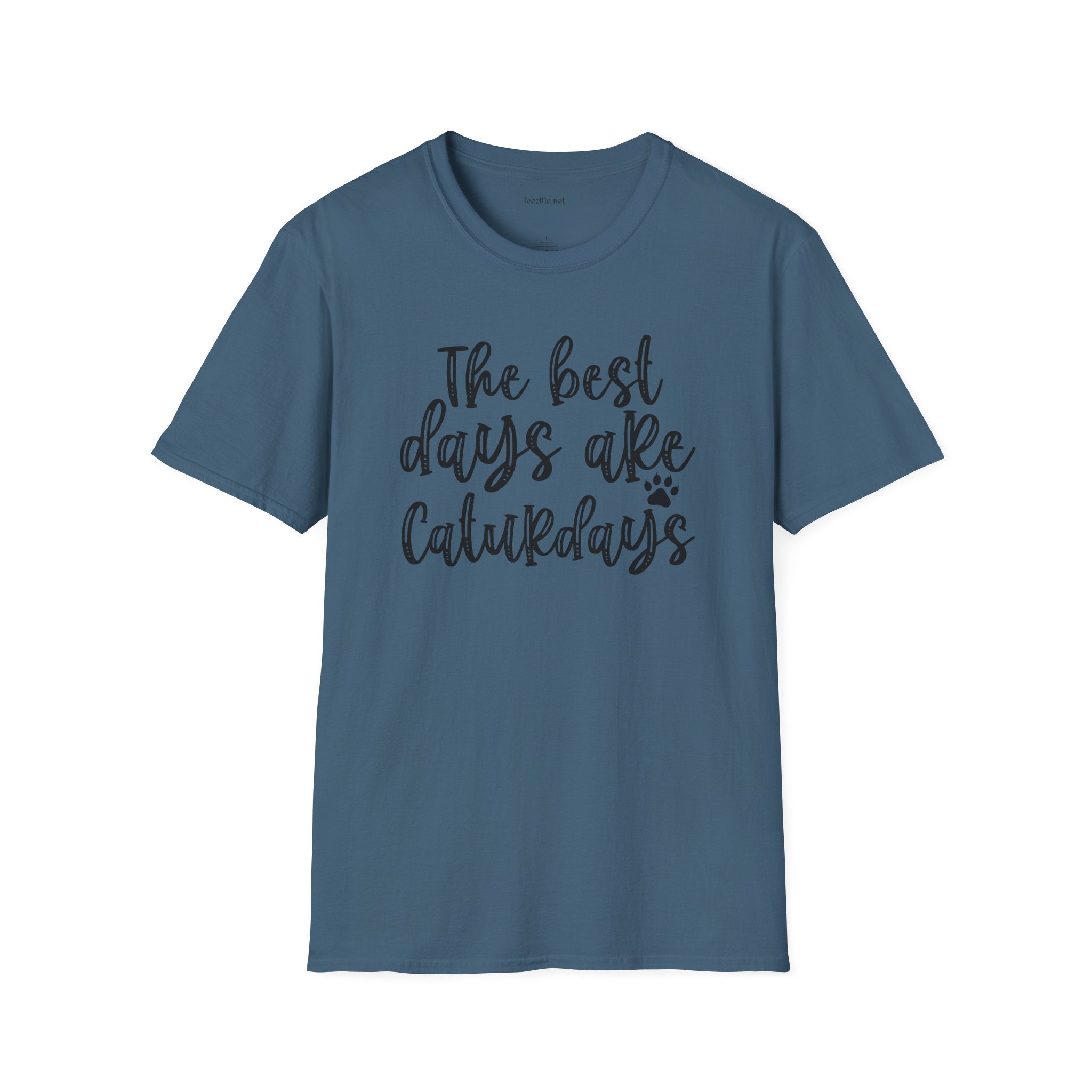 The best days are Caturdays Unisex SoftStyle T-Shirt 100% Cotton Graphic