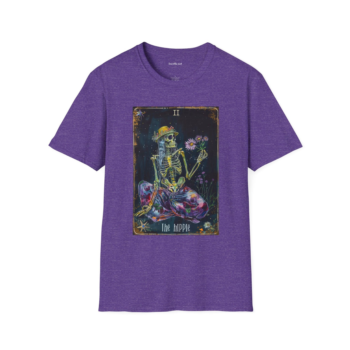 The Hippie Tarot Card Unisex Softstyle T-Shirt 100% Cotton Graphic