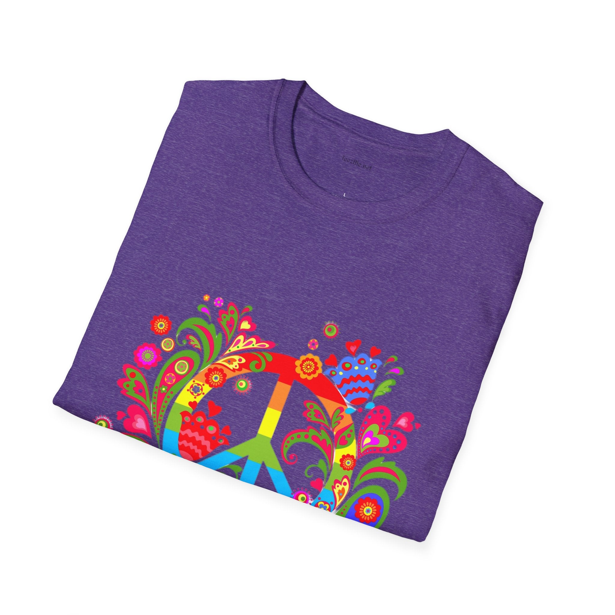 Peace sign illustration - Unisex Softstyle T-Shirt 100% Cotton Graphic