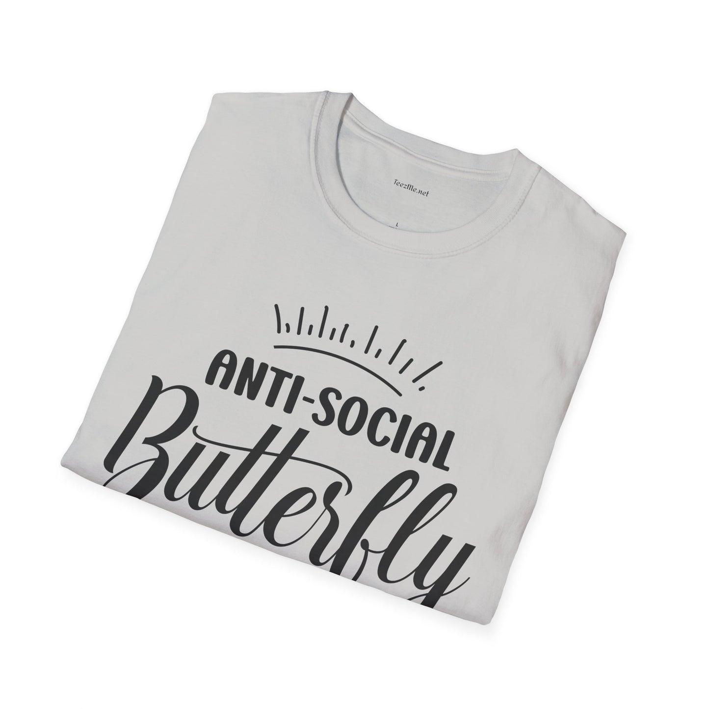 Anti-social Butterfly - Unisex Softstyle T-Shirt 100% Cotton Graphic