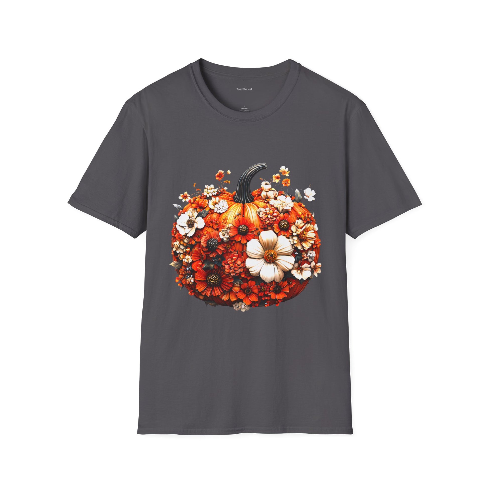 BOHO Floral Pumpkin - Unisex Softstyle T-Shirt 100% Cotton Graphic