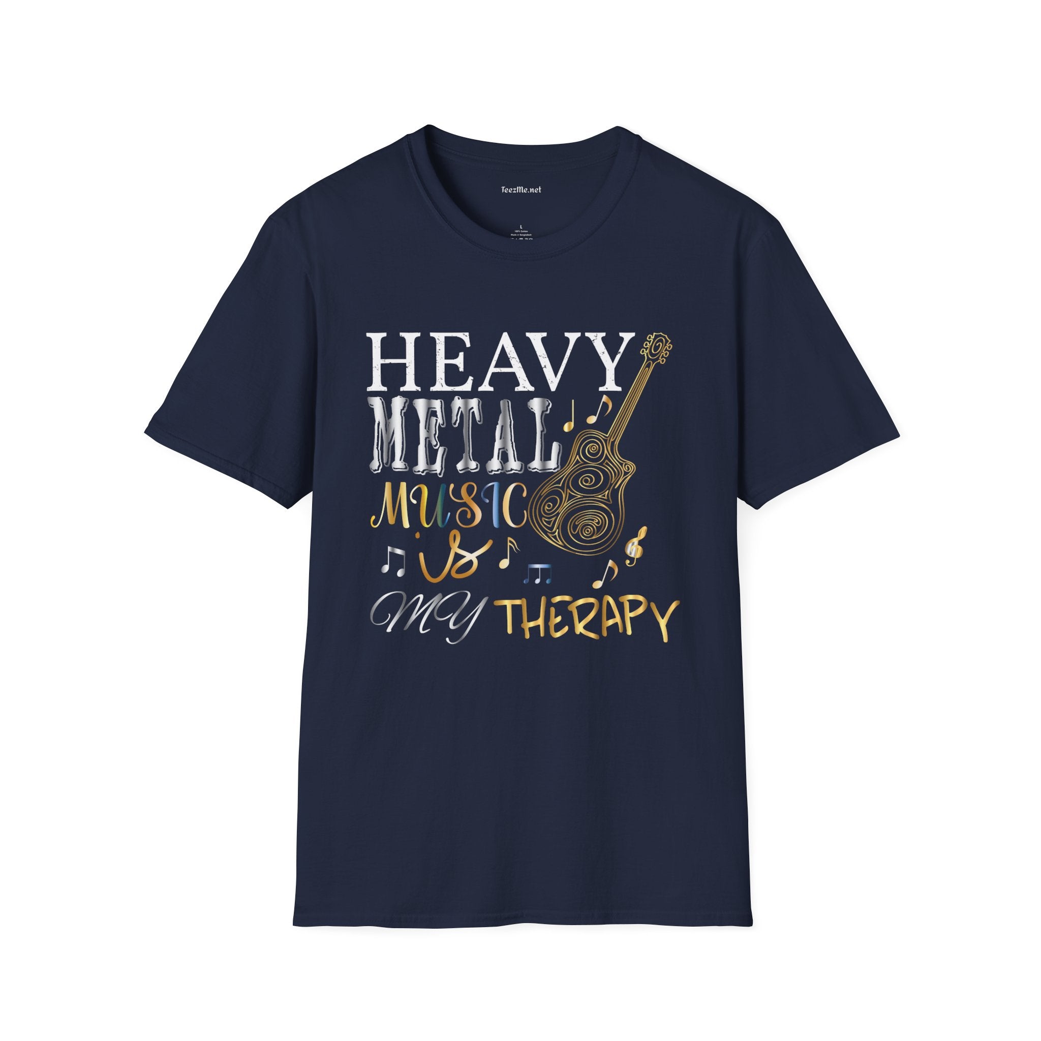 Heavy Metal Music is My Therapy Unisex SoftStyle T-Shirt 100% Cotton Graphic Music
