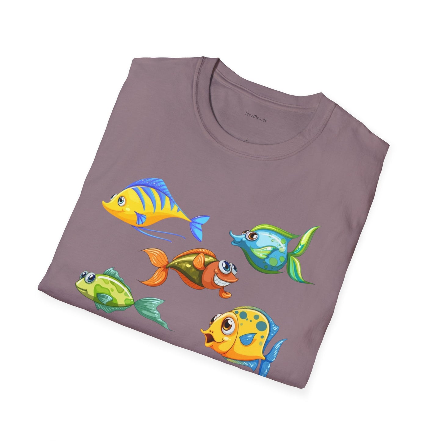 Fish (illustration) - Unisex Softstyle T-Shirt 100% Cotton Graphic