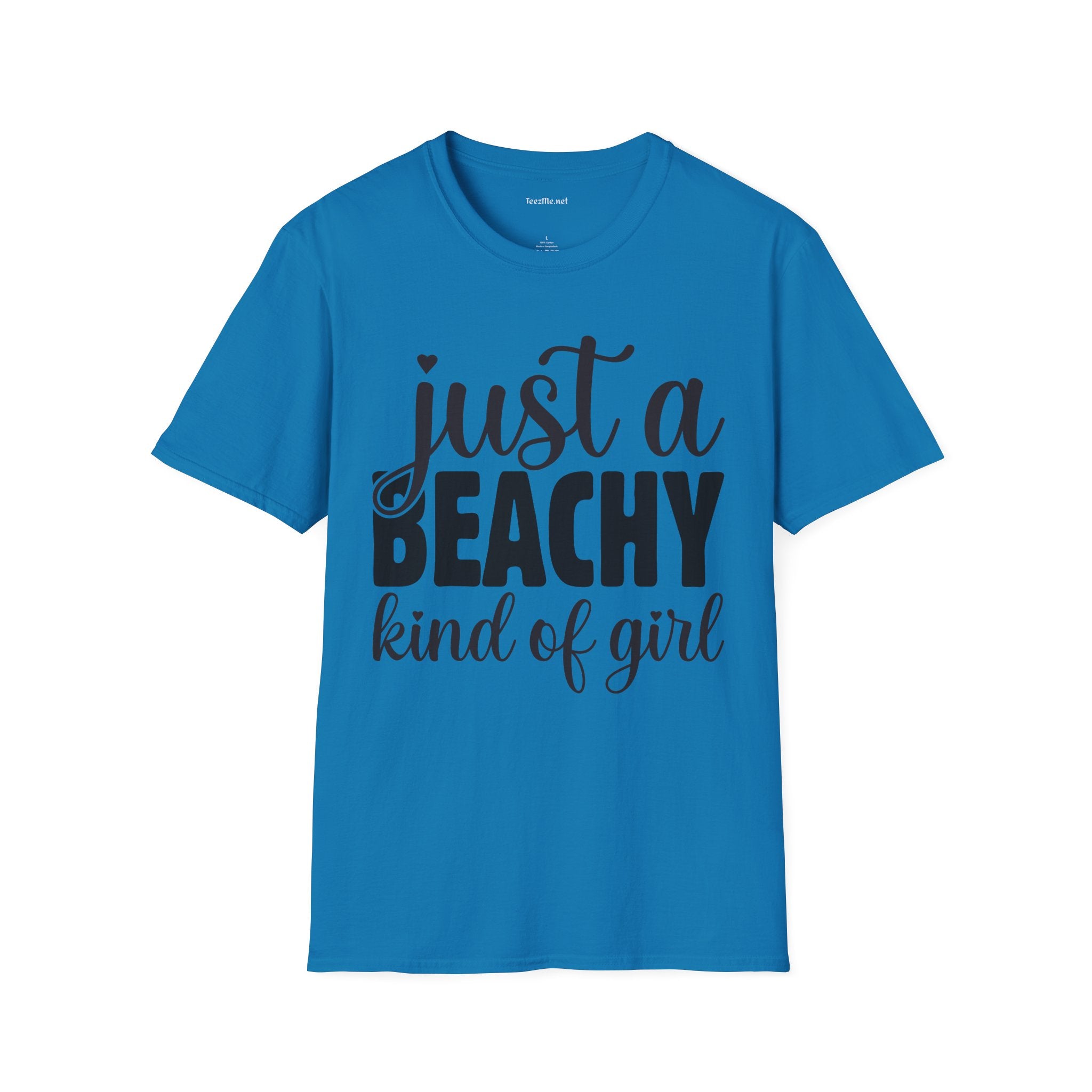 Just a BEACHY kind of girl Unisex Softstyle T-Shirt 100% Cotton Graphic