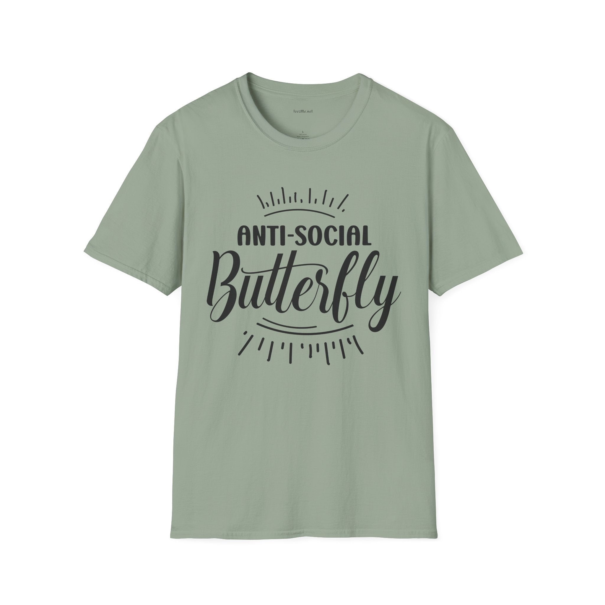 Anti-social Butterfly - Unisex Softstyle T-Shirt 100% Cotton Graphic