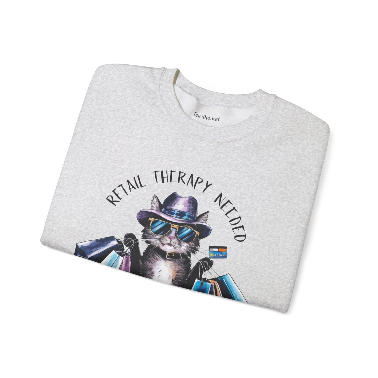 Retail Therapy Needed Unisex Heavy Blend™ Crewneck Sweatshirt Graphic