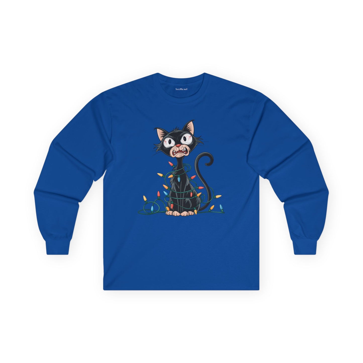 Entangled Christmas Cat Unisex Ultra Cotton Long Sleeve Tee