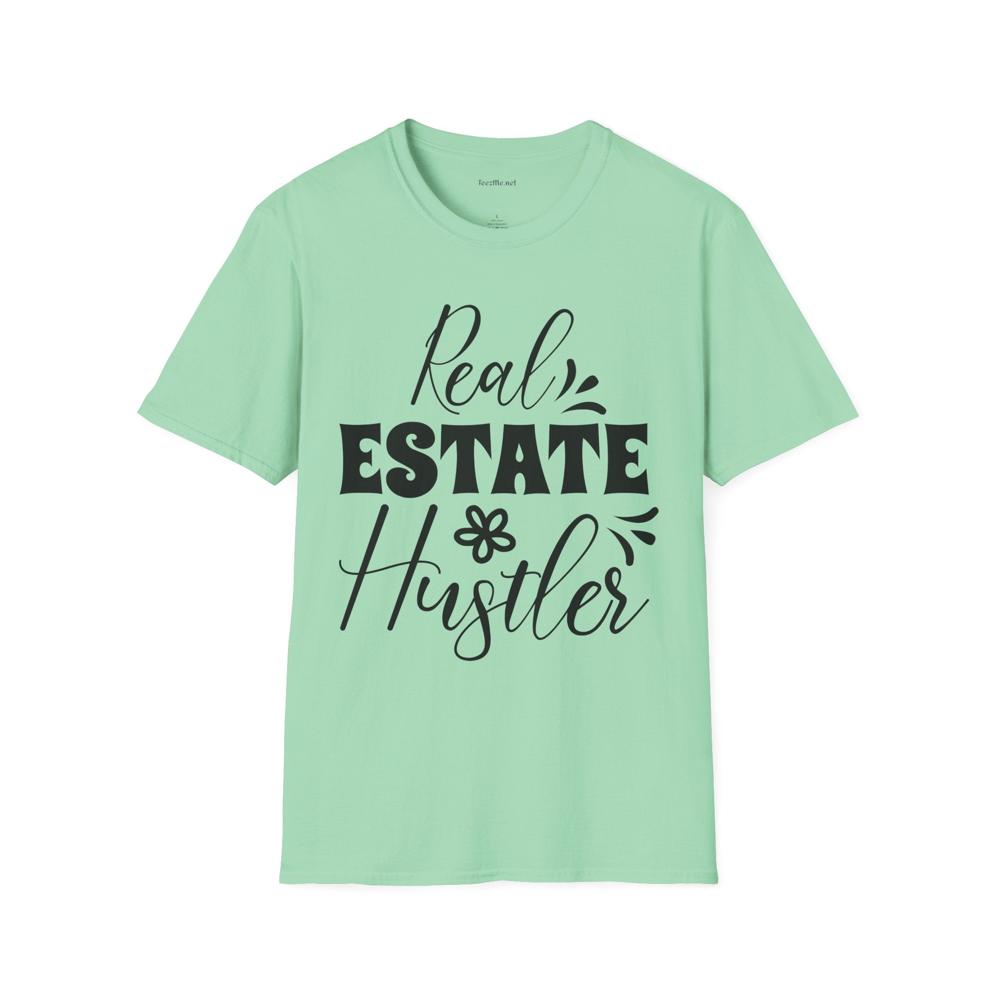 Real Estate Hustler Unisex Soft Style T-Shirt 100% Cotton Graphic
