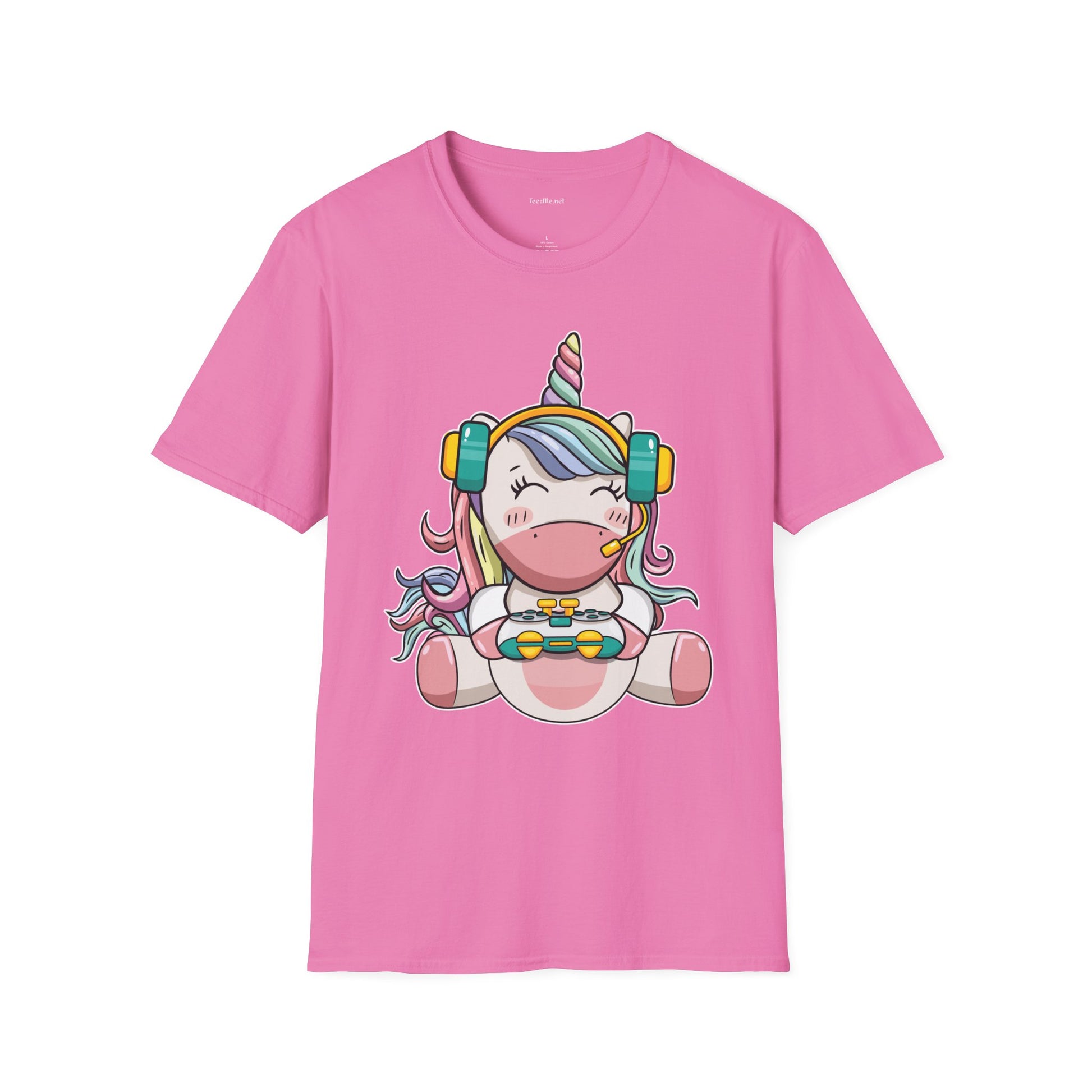 Unicorn Gamer Unisex Softstyle T-Shirt 100% Cotton Graphic