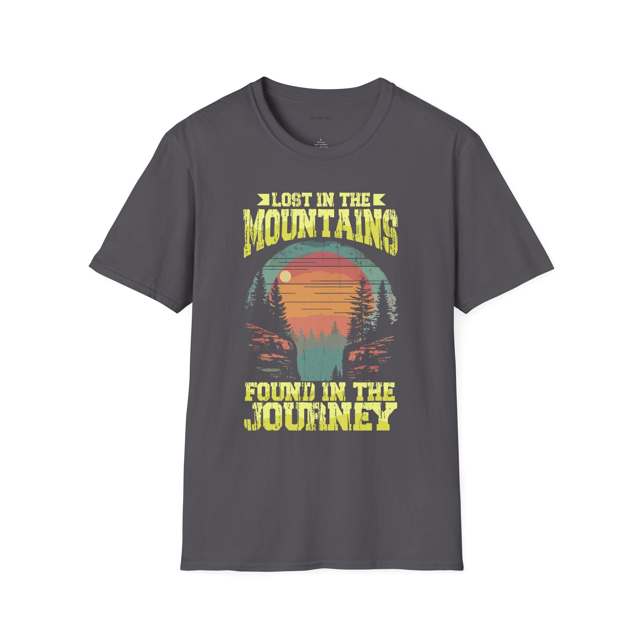 Lost in the Mountain - Unisex Softstyle T-Shirt 100% Cotton Graphic