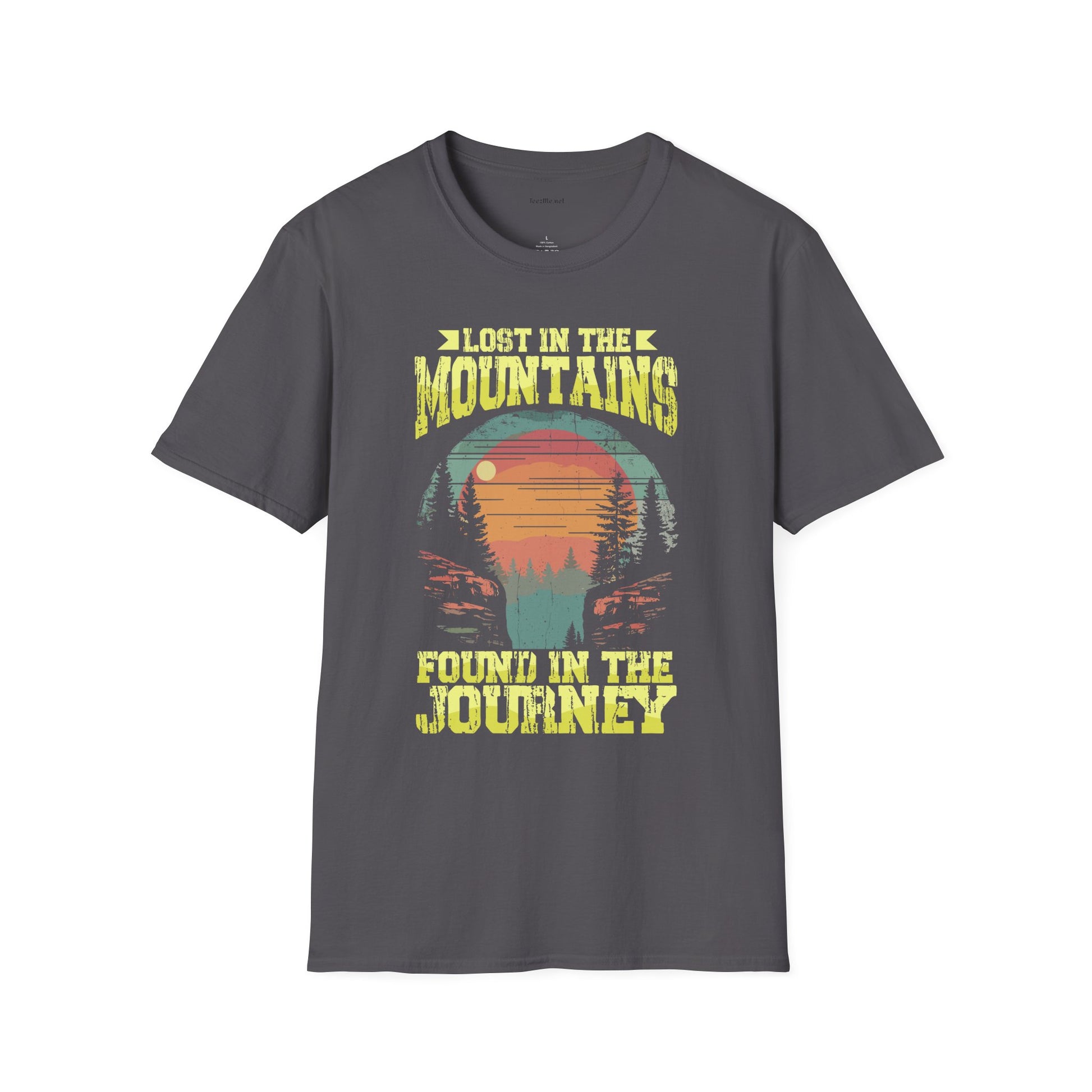 Lost in the Mountain - Unisex Softstyle T-Shirt 100% Cotton Graphic