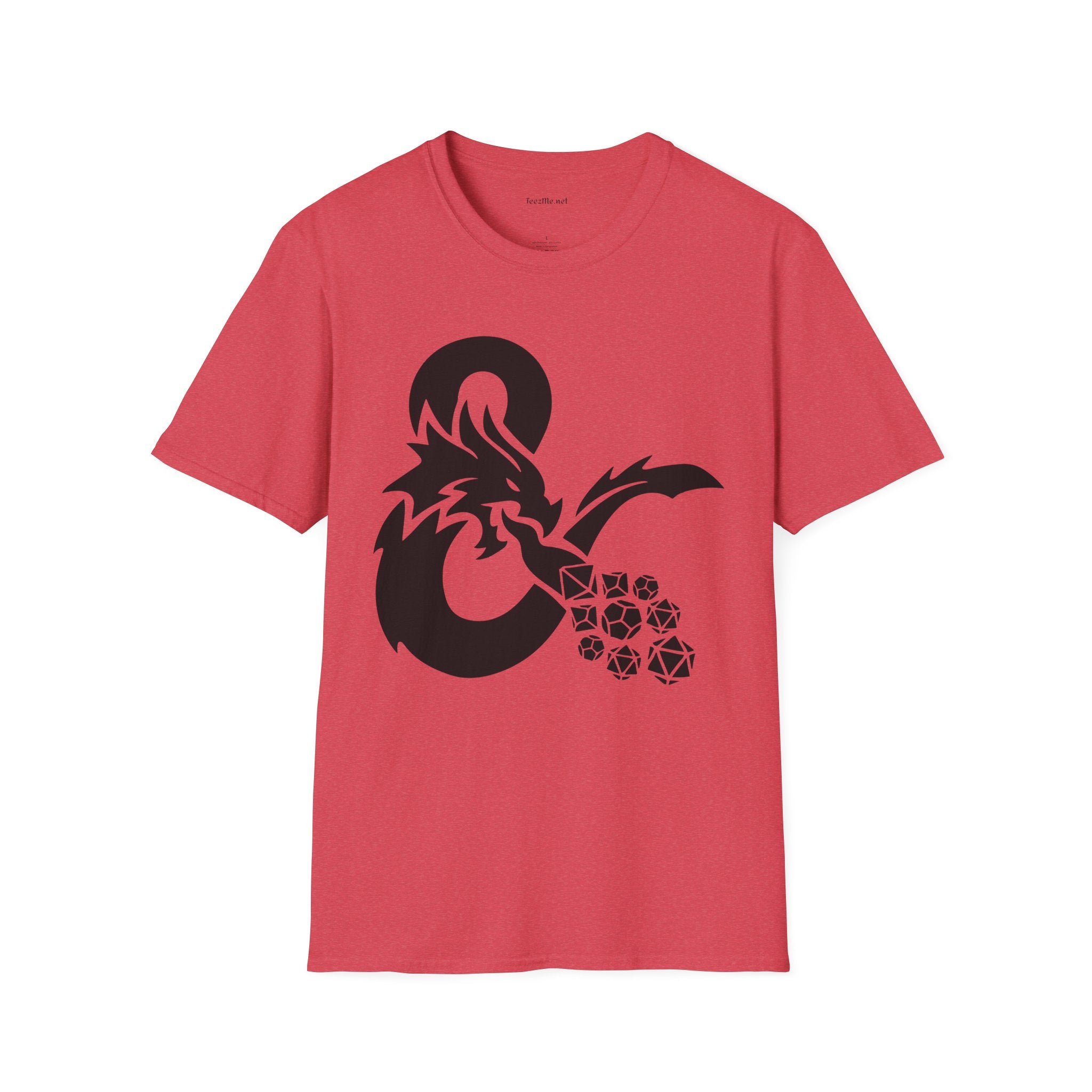 Dragon Fire Dice Unisex Softstyle T-Shirt 100% Cotton Graphic