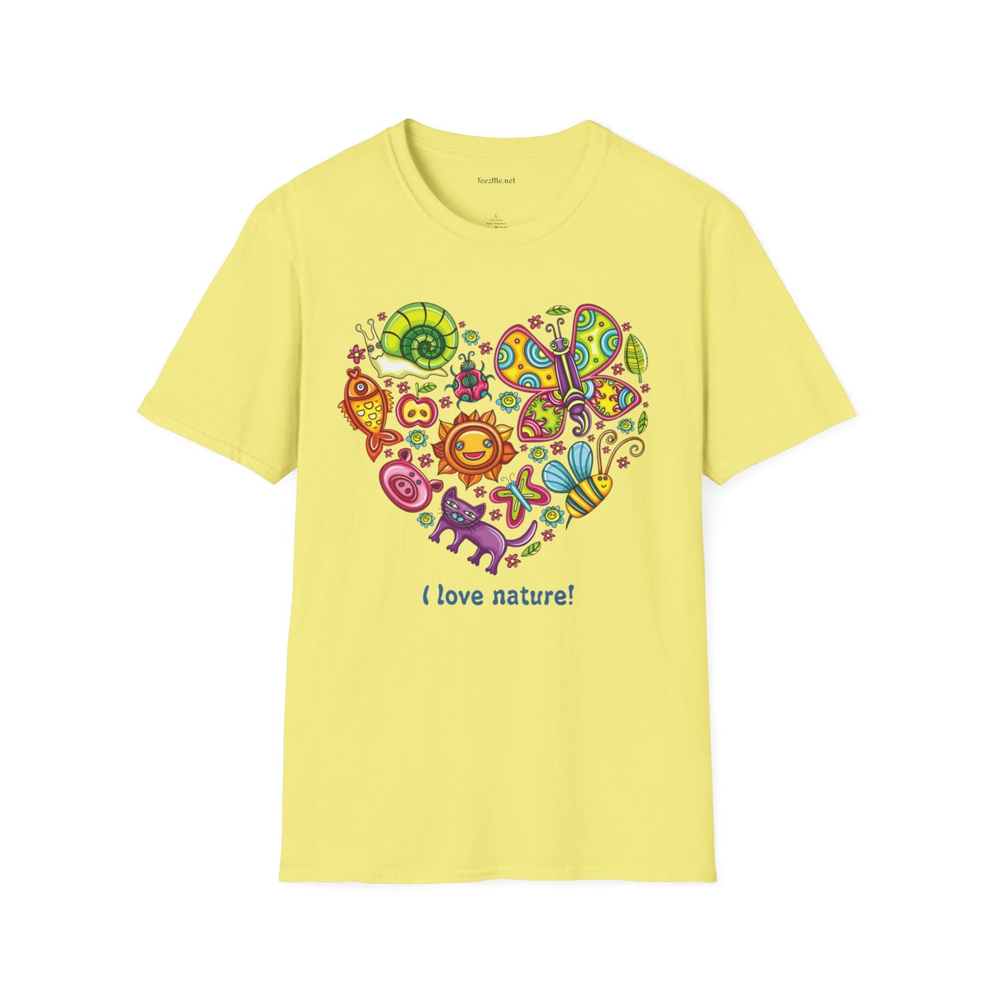 I love nature Unisex SoftStyle T-Shirt 100% Cotton Graphic