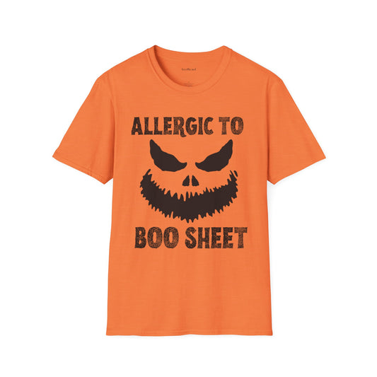 Allergic to Boo Sheet Unisex Softstyle T-Shirt 100% Cotton Graphic