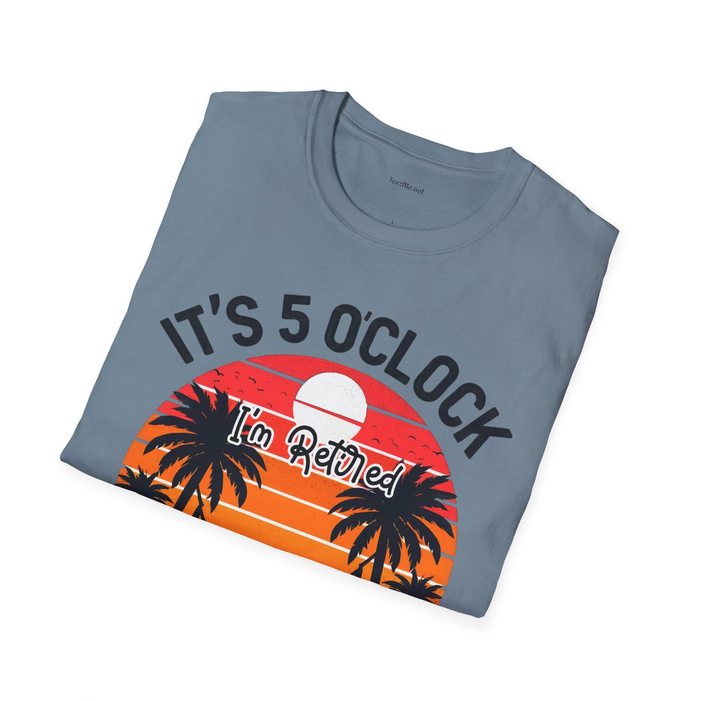 Retired - It's 5 - Unisex Softstyle T-Shirt 100% Cotton Graphic