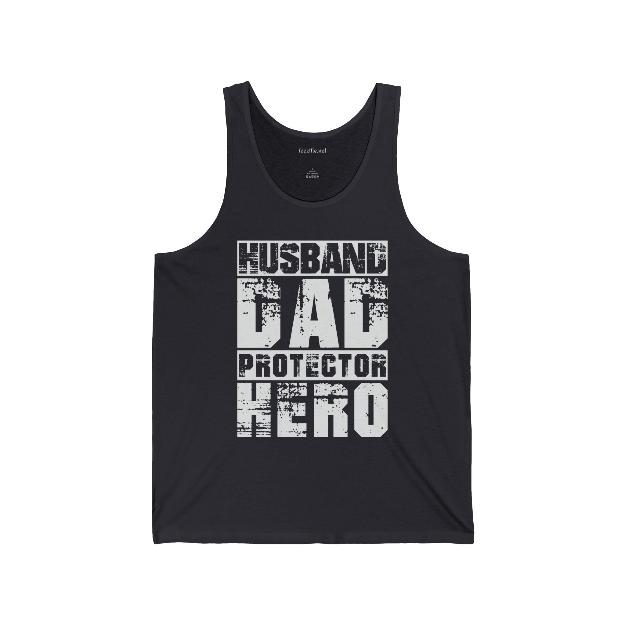Husband Dad Protector Hero Unisex Jersey Tank