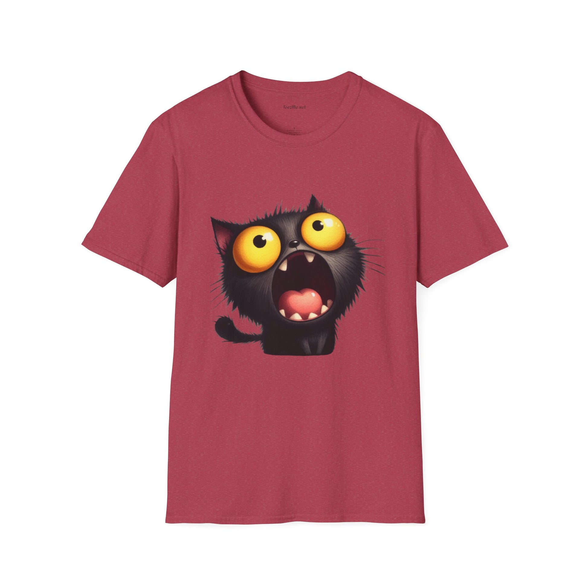 Crazy Cat 3 Unisex SoftStyle T-Shirt 100% Cotton Graphic