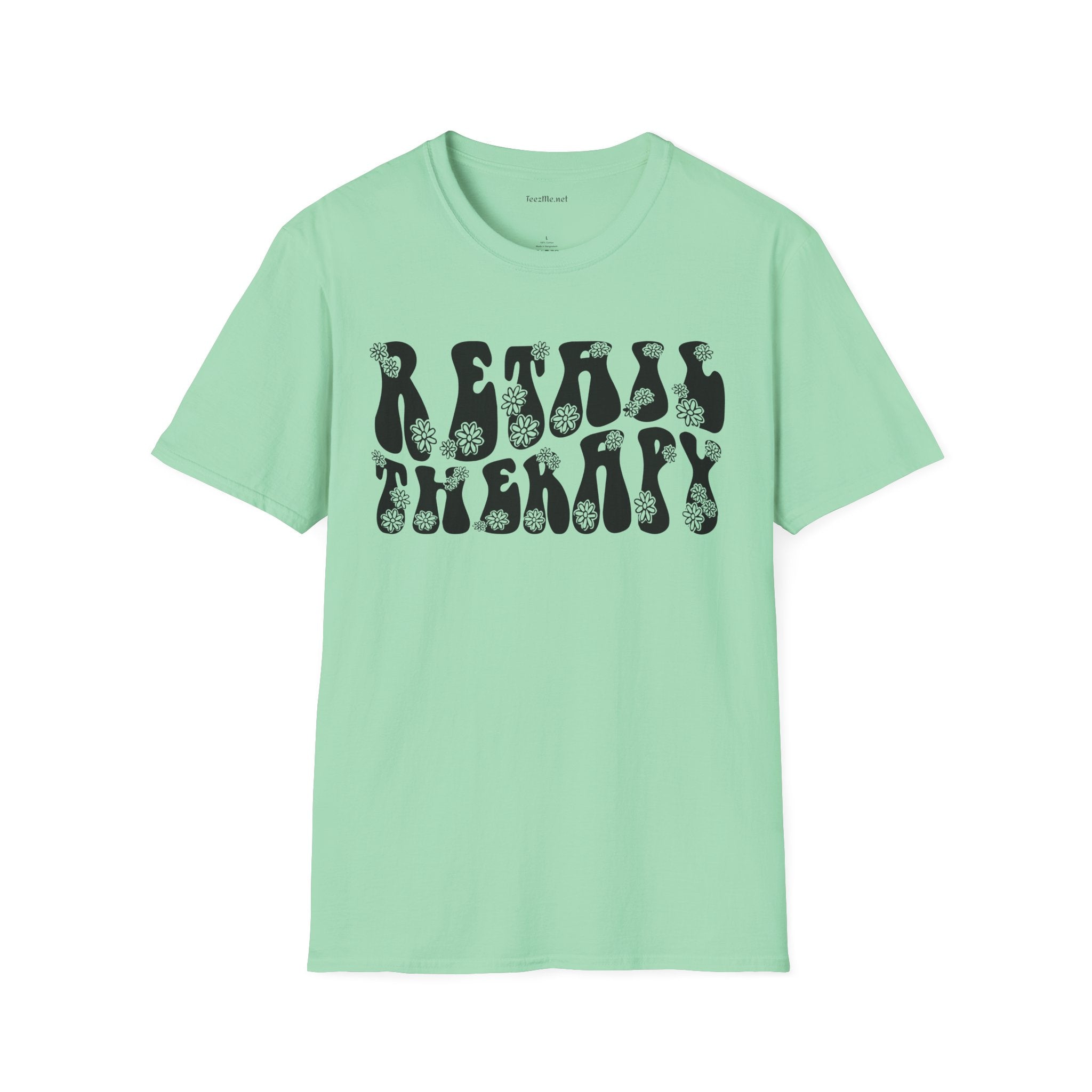 Retail Therapy Retro Unisex Softstyle T-Shirt 100% Cotton Graphic