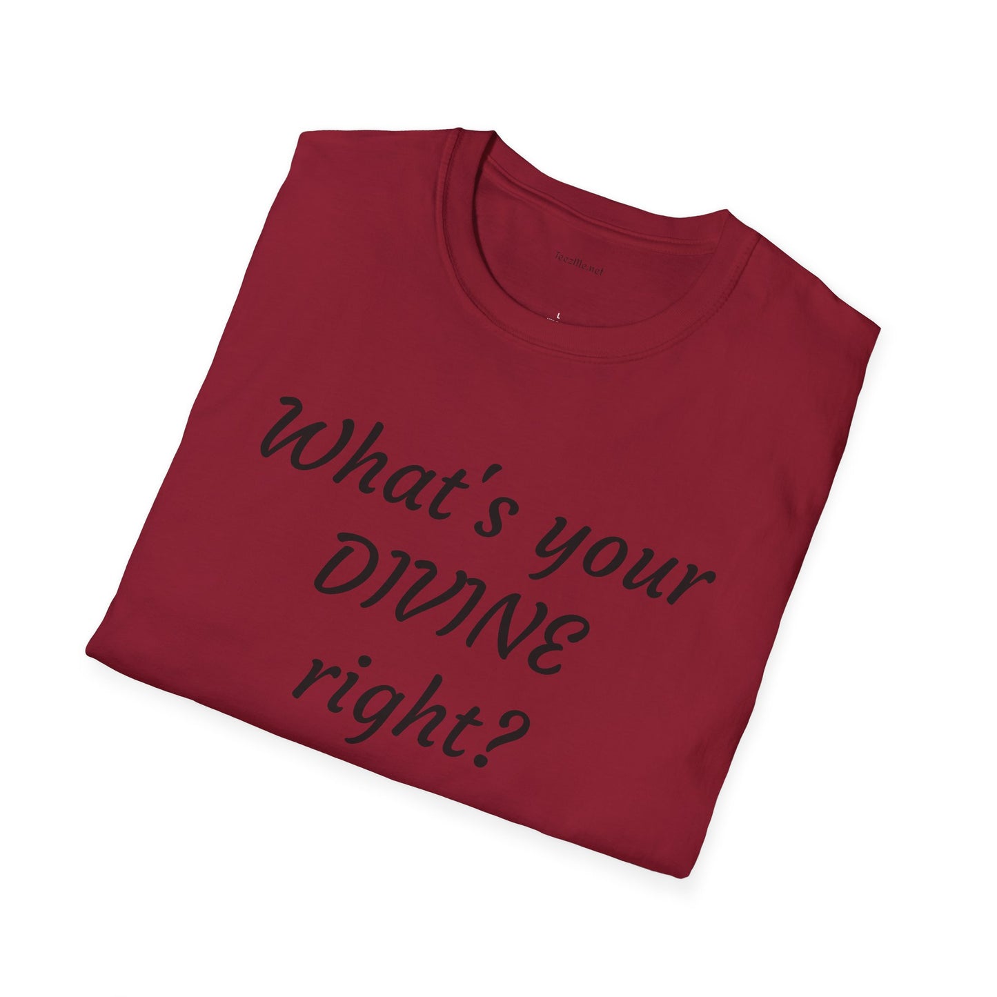 What's your DIVINE right? - Unisex Softstyle T-Shirt 100% Cotton Graphic
