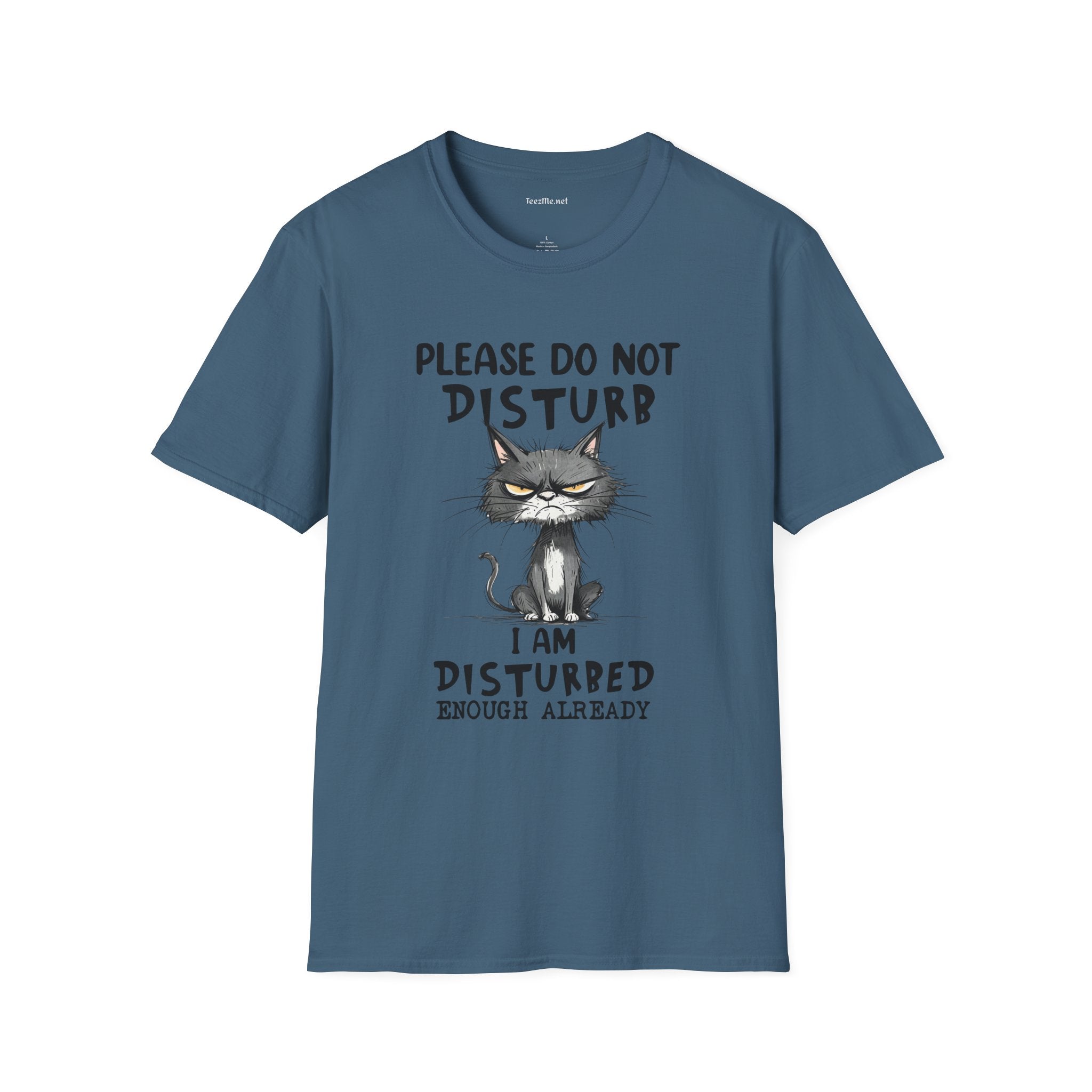Please Do Not Disturb Unisex Softstyle T-Shirt 100% Cotton Graphic