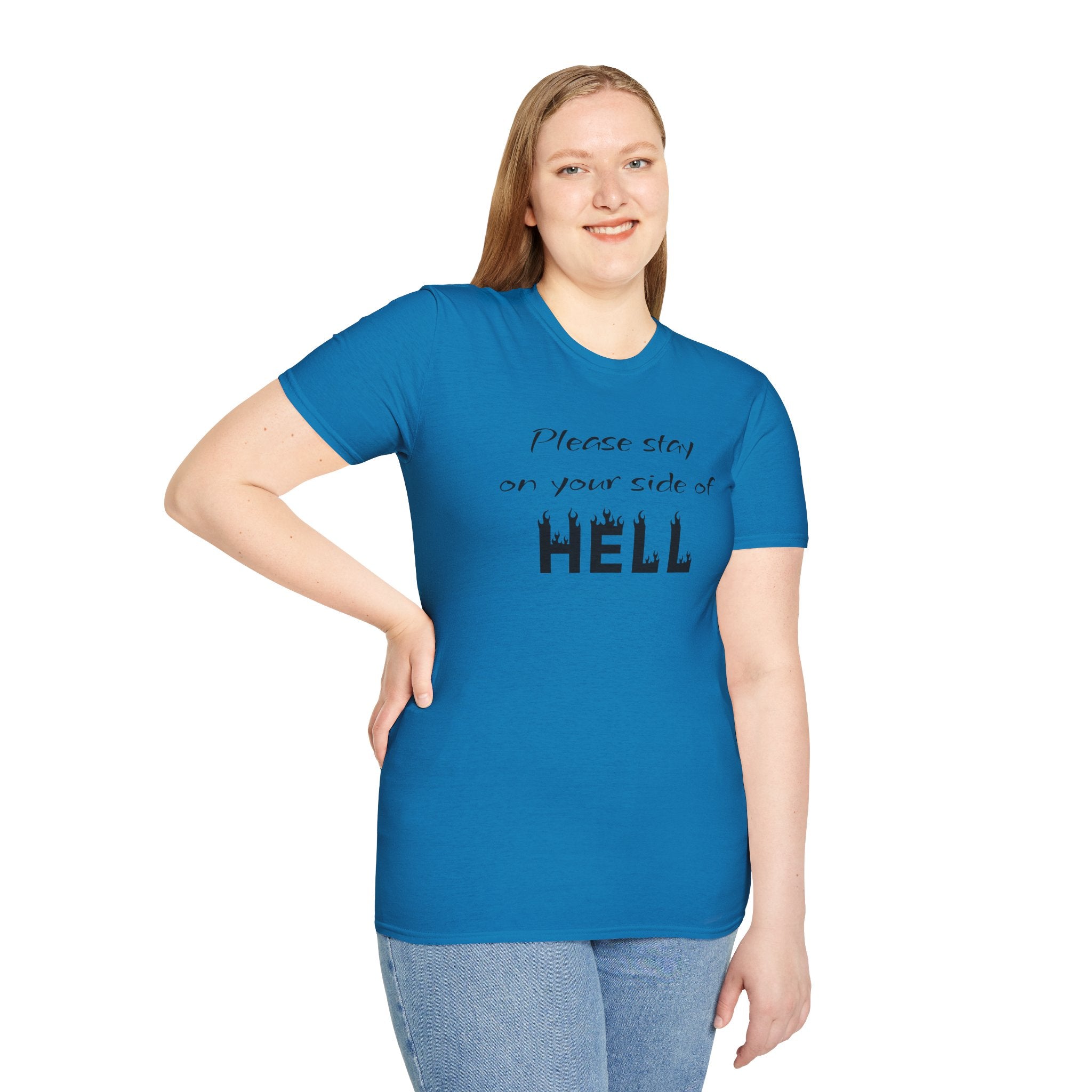 Your side of HELL  - Unisex Softstyle T-Shirt 100% Cotton Graphic