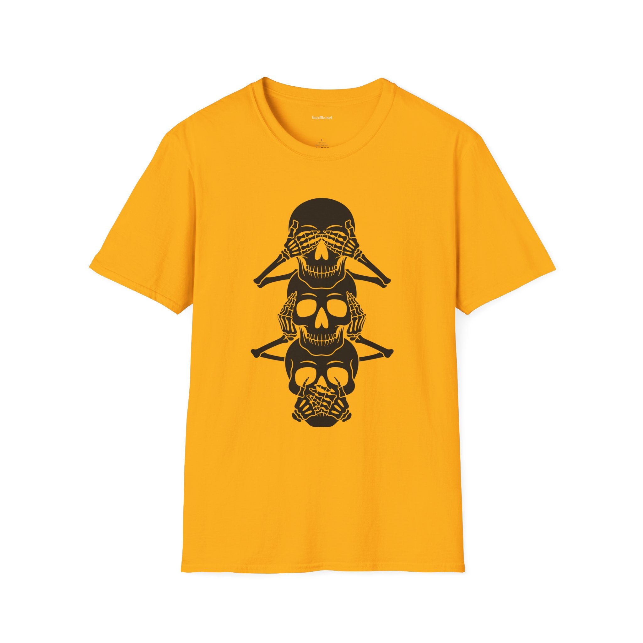 See Hear Speak No Evil Unisex Softstyle T-Shirt 100% Cotton Graphic