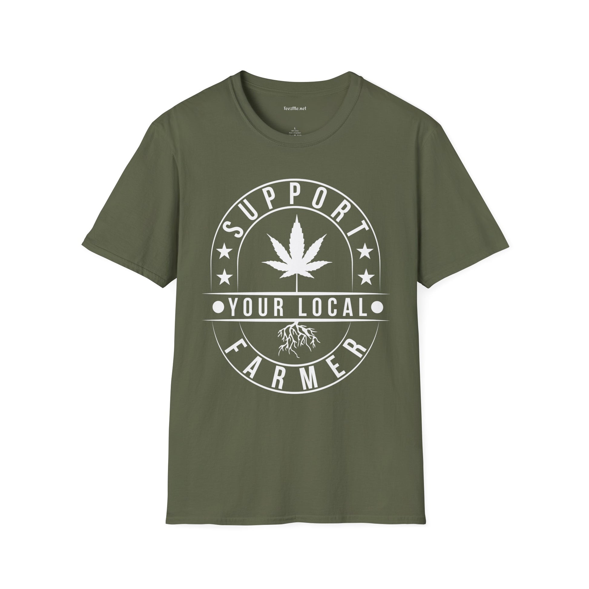 Support Your Local Farmer 420 Unisex Soft Style T-Shirt 100% Cotton Graphic
