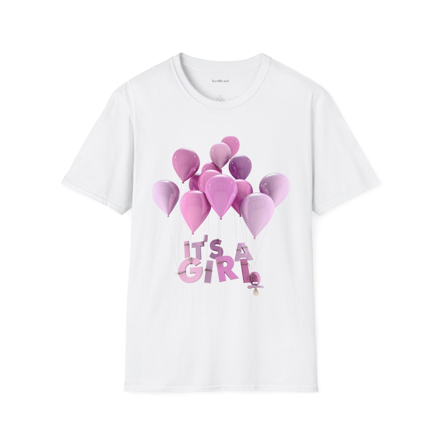 Gender Reveal GIRL Unisex Softstyle T-Shirt 100% Cotton