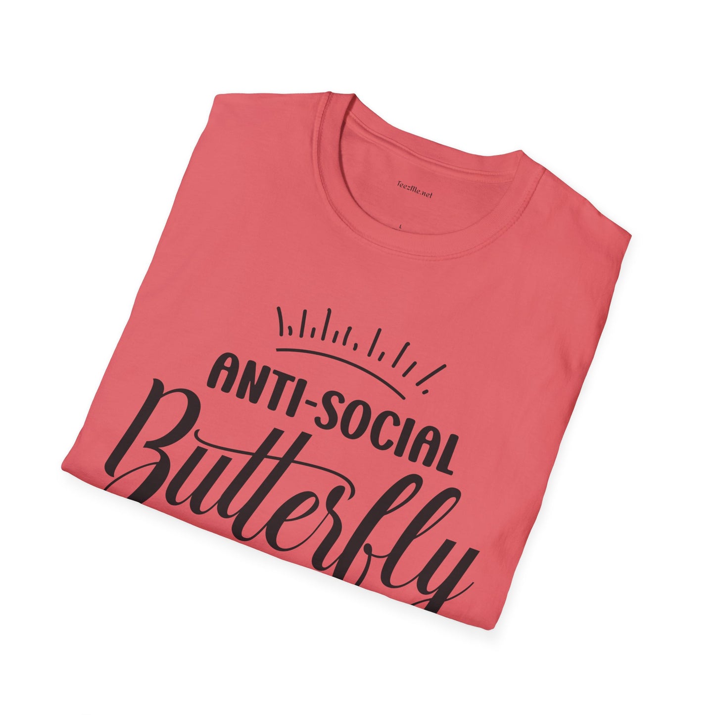 Anti-social Butterfly - Unisex Softstyle T-Shirt 100% Cotton Graphic