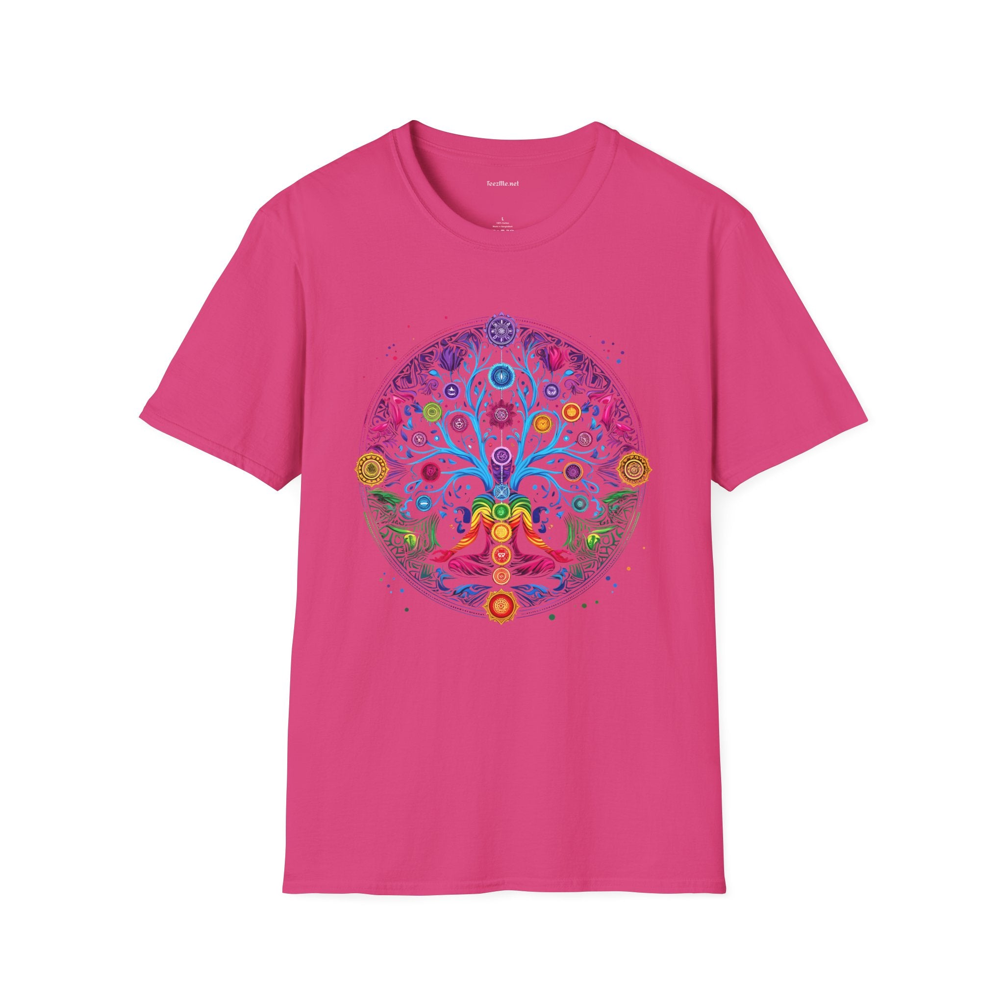 Chakra with Moon  Unisex Softstyle T-Shirt 100% Cotton Graphic
