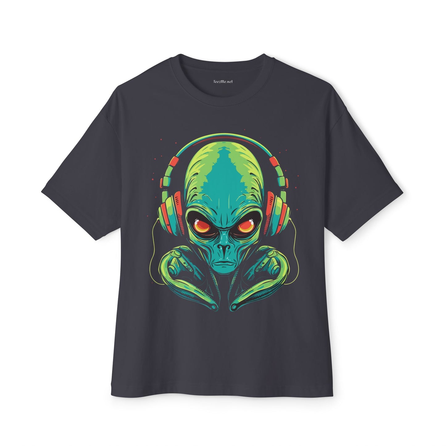 Alien Music Lover Unisex Oversized Boxy Tee