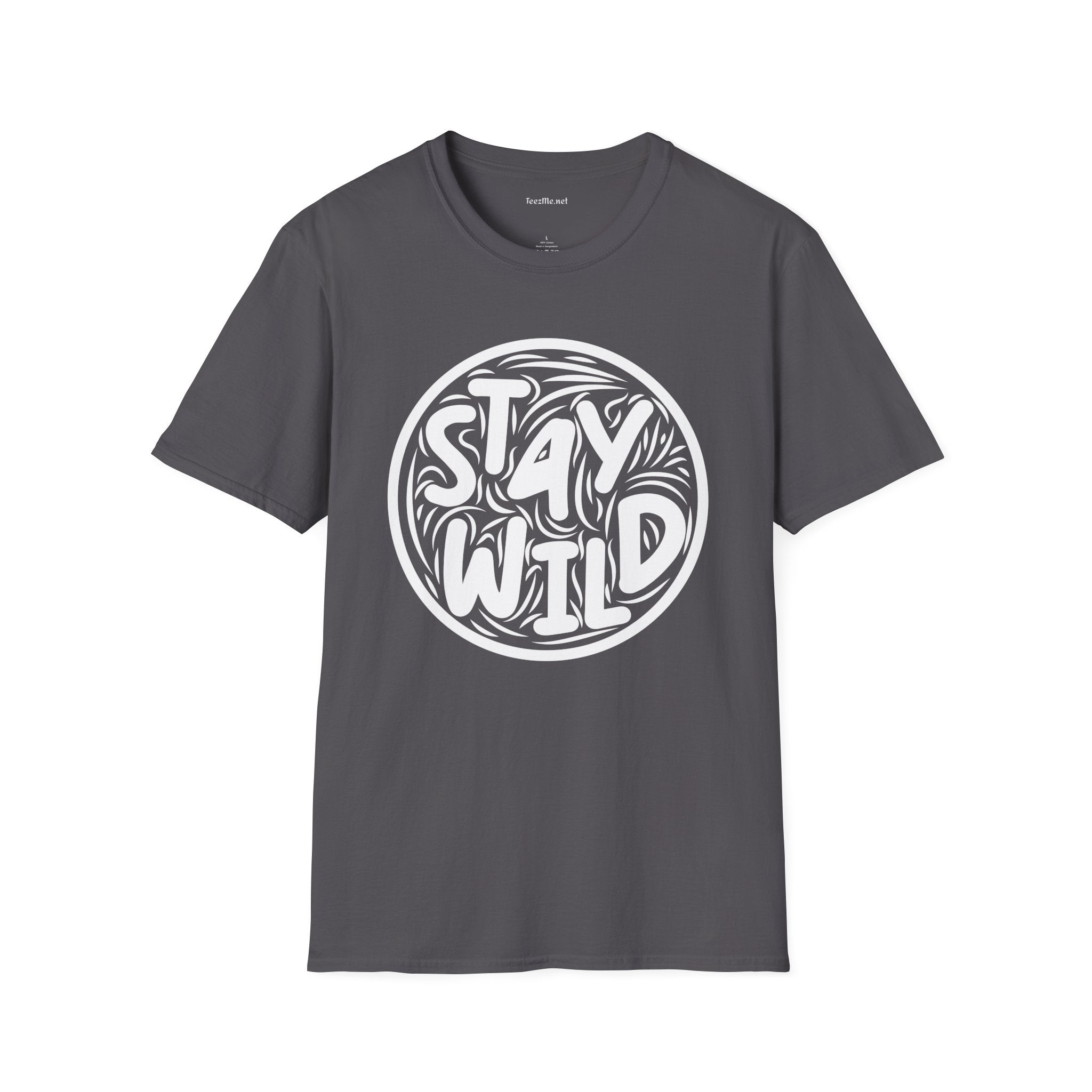 Stay Wild Retro Unisex Softstyle T-Shirt 100% Cotton