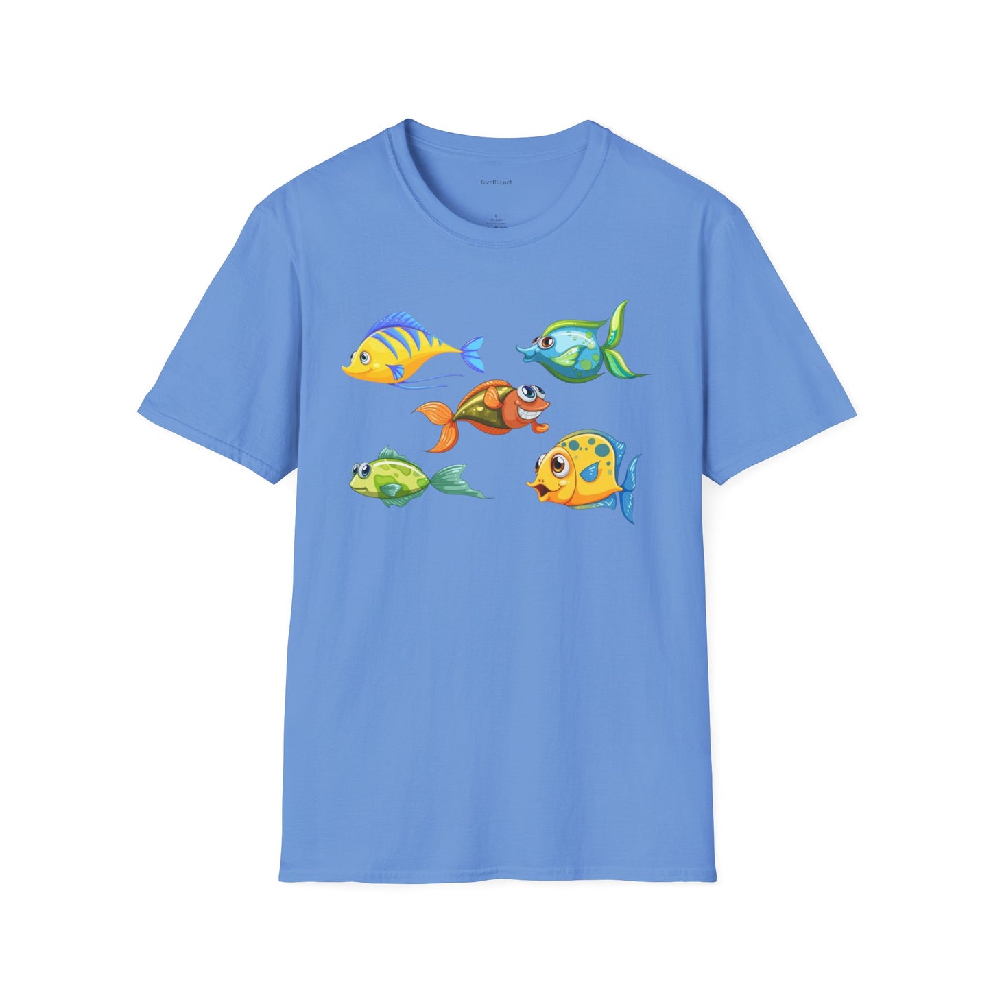 Fish (illustration) - Unisex Softstyle T-Shirt 100% Cotton Graphic