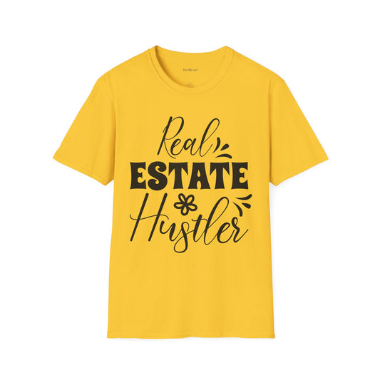 Real Estate Hustler Unisex Soft Style T-Shirt 100% Cotton Graphic