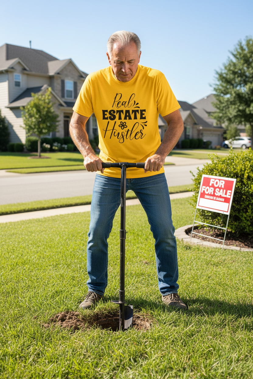 Real Estate Hustler Unisex Soft Style T-Shirt 100% Cotton Graphic