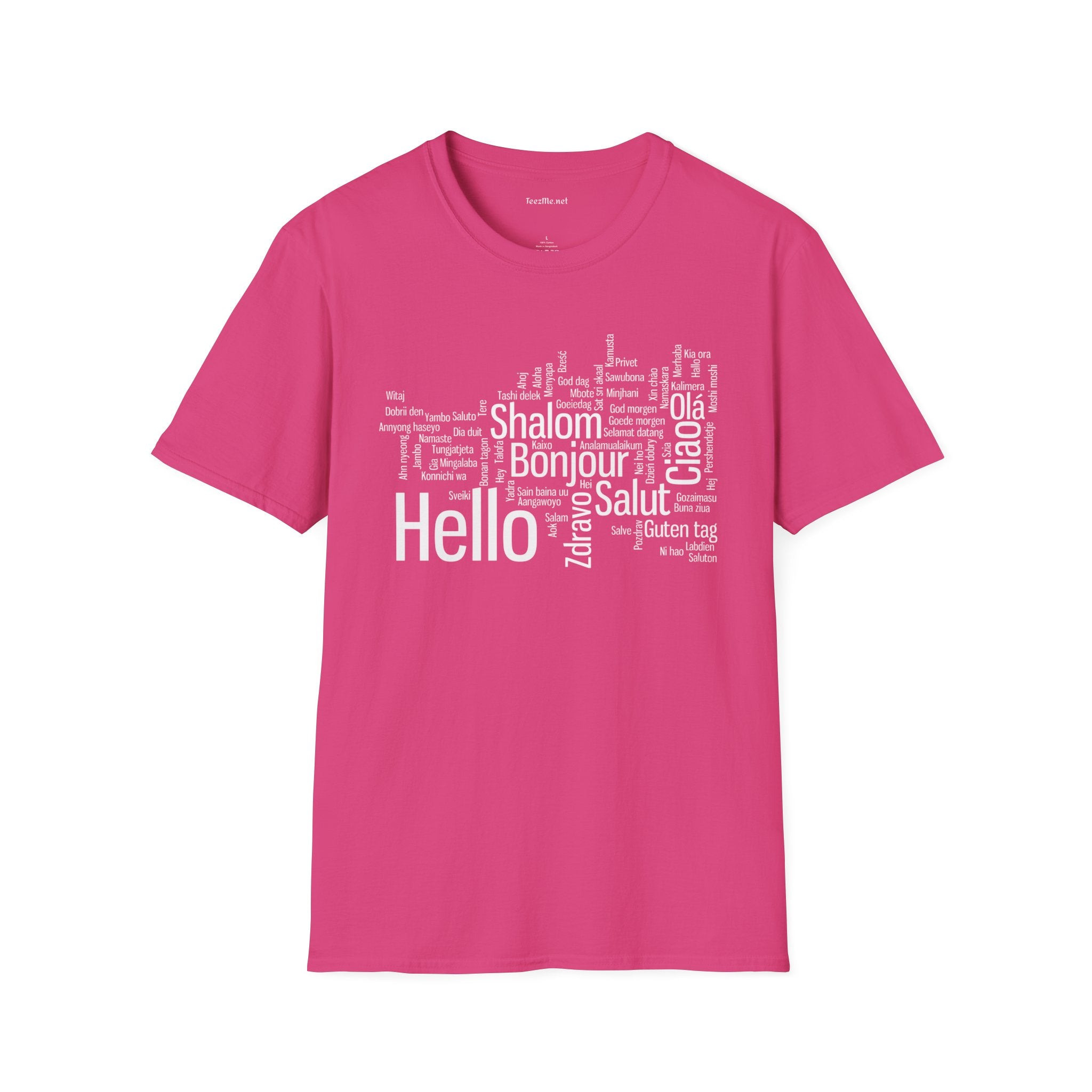 Hello (Multilingual) Unisex Softstyle T-Shirt 100% Cotton