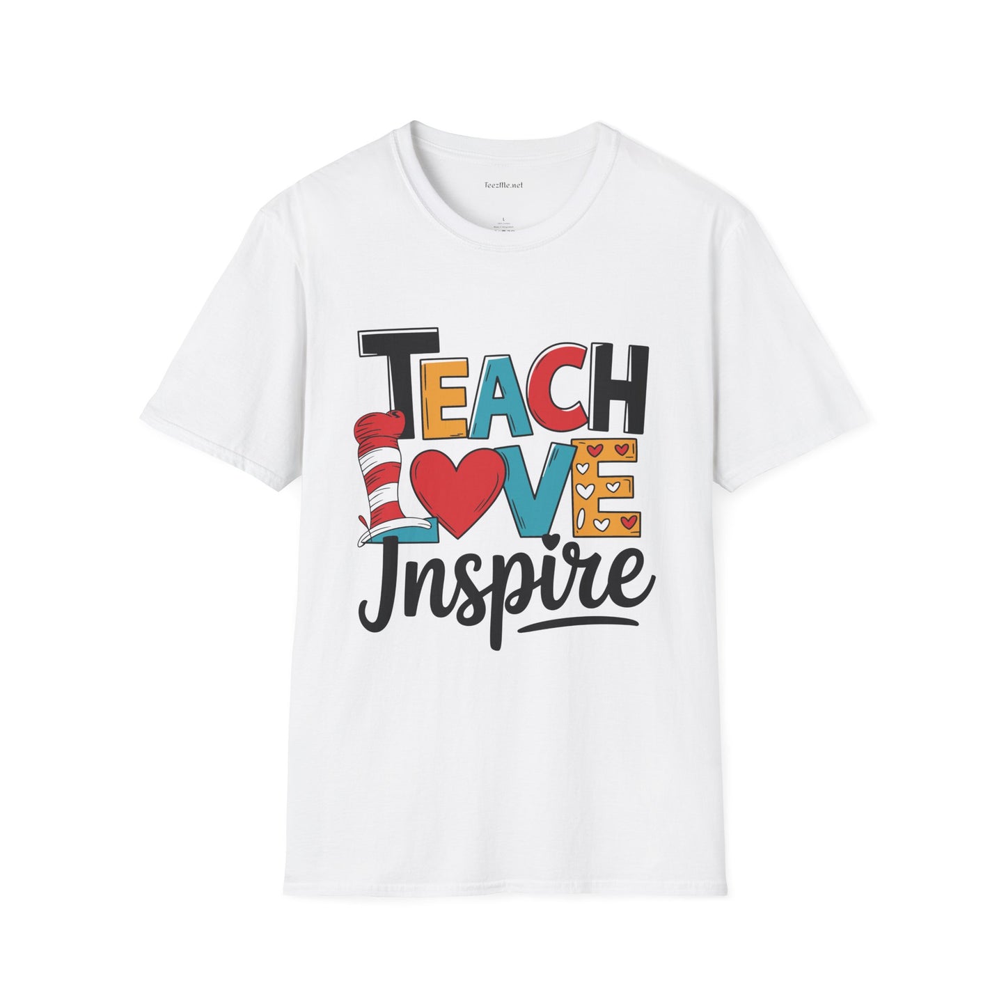 Teach Love Inspire Unisex Soft Style T-Shirt 100% Cotton Graphic